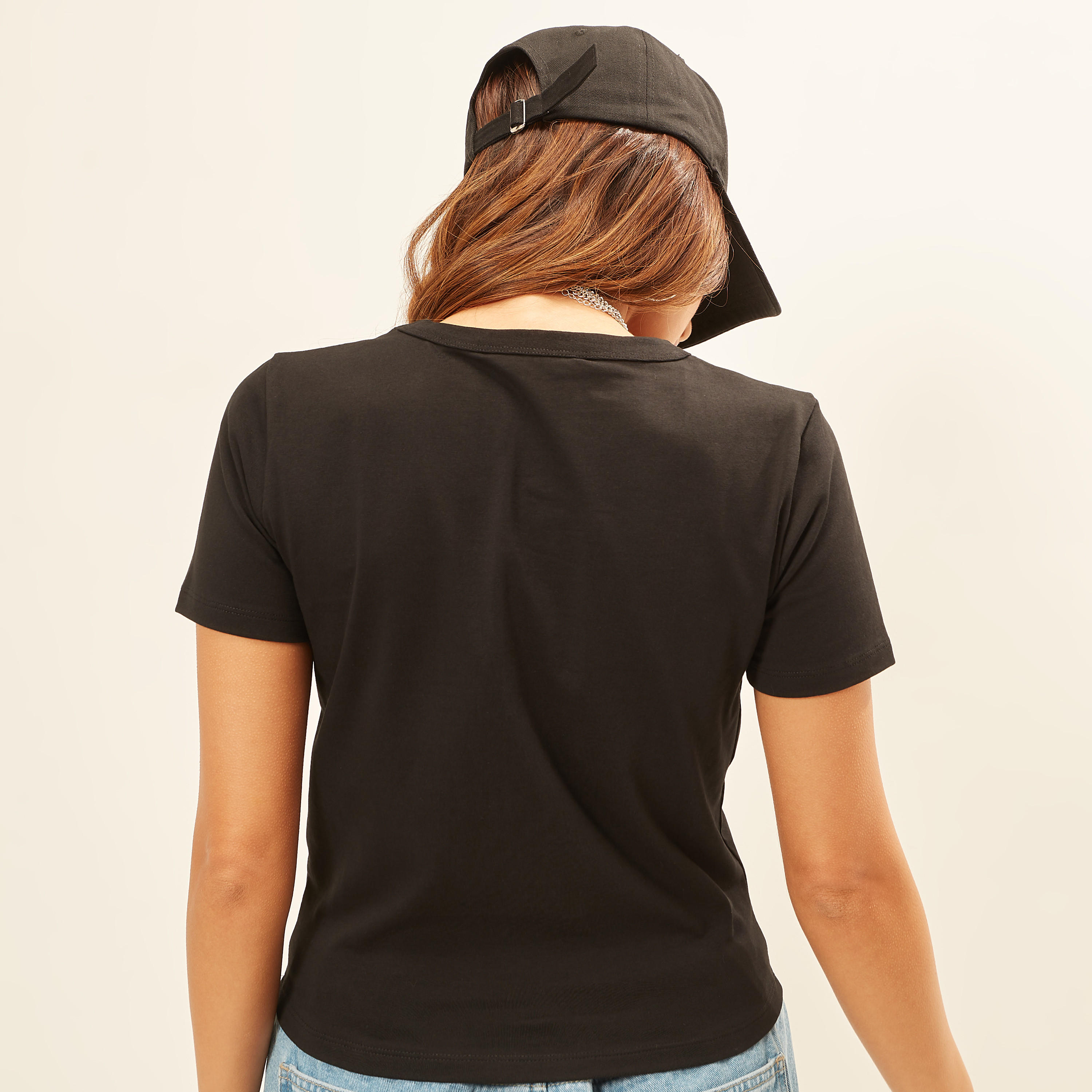 Solid Crew Neck T-shirt with Short Sleeves and Ruched Detail-women-clothing-tshirts-image-20