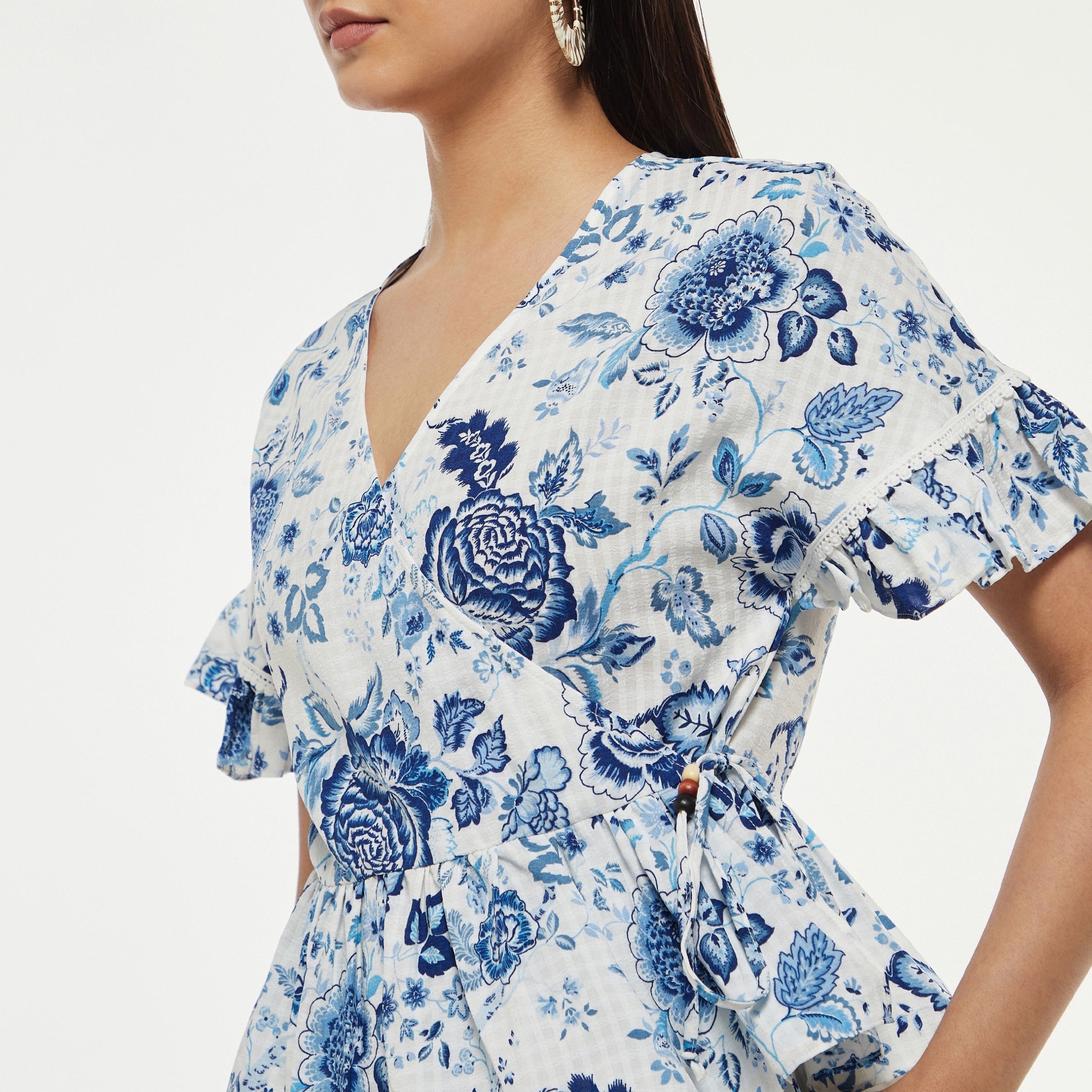 All-Over Floral Print Peplum Top with Extended Frill Sleeves-women-clothing-shirtsandblouses-blouses-image-4