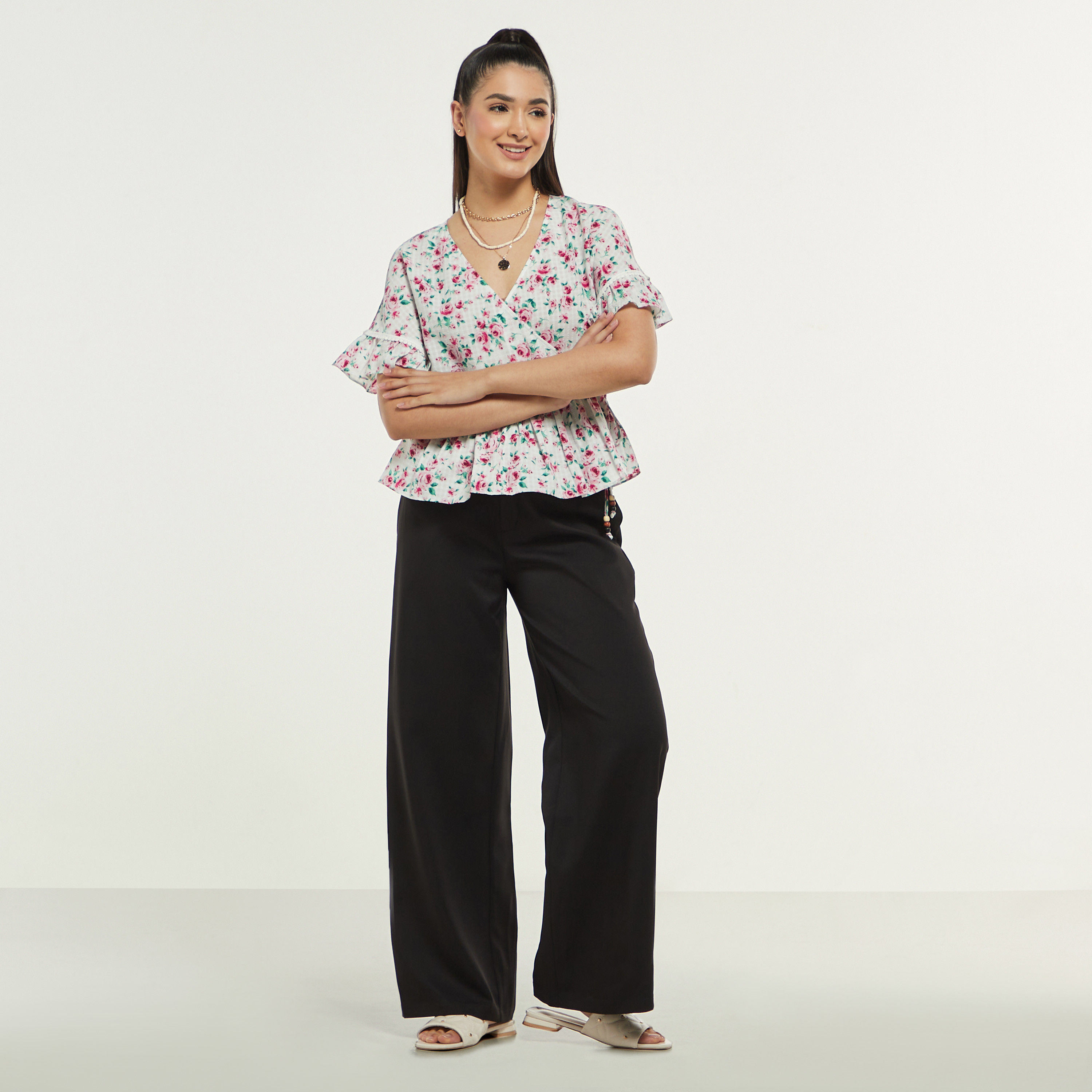 All-Over Floral Print Peplum Top with Extended Frill Sleeves-women-clothing-shirtsandblouses-blouses-image-6
