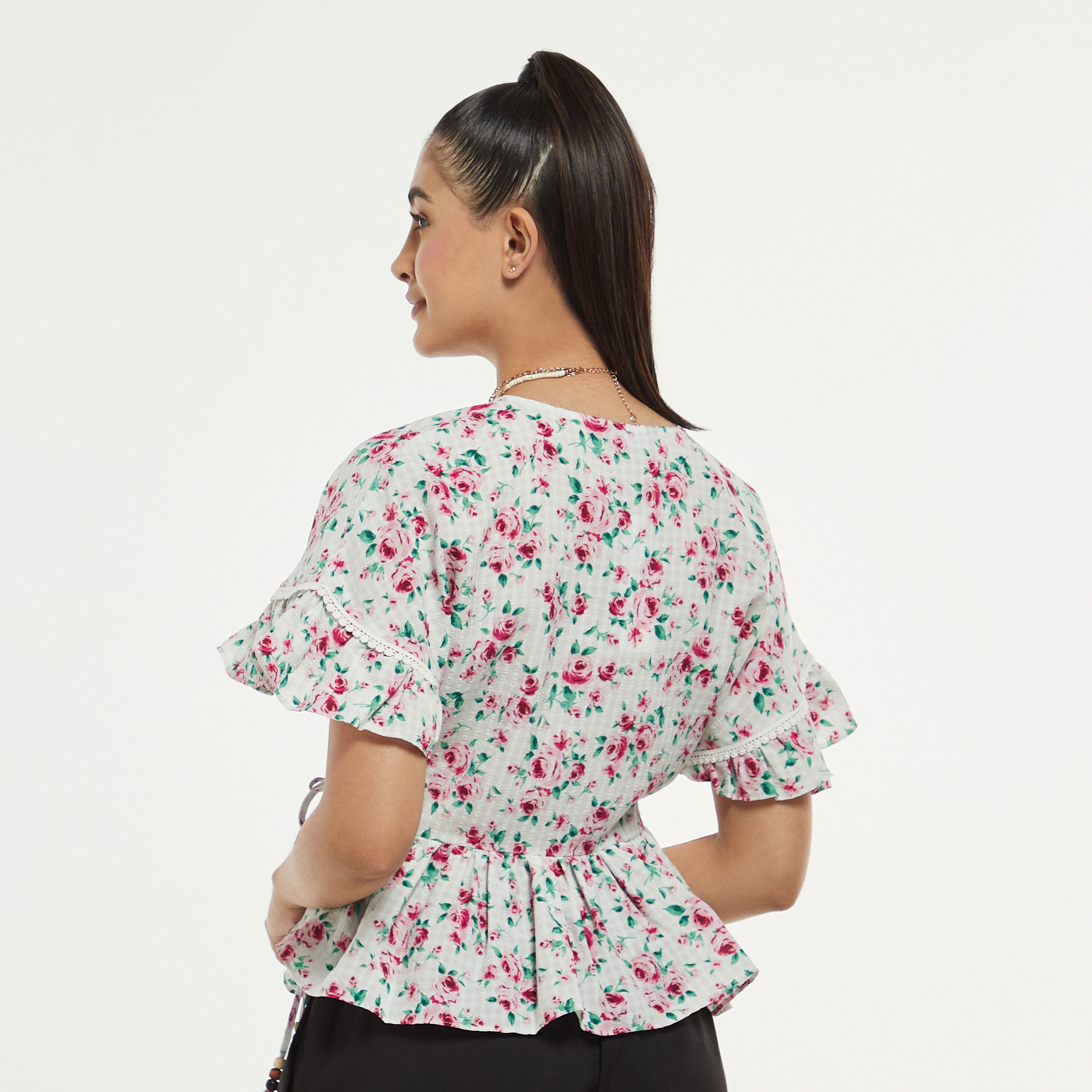 All-Over Floral Print Peplum Top with Extended Frill Sleeves-women-clothing-shirtsandblouses-blouses-image-7