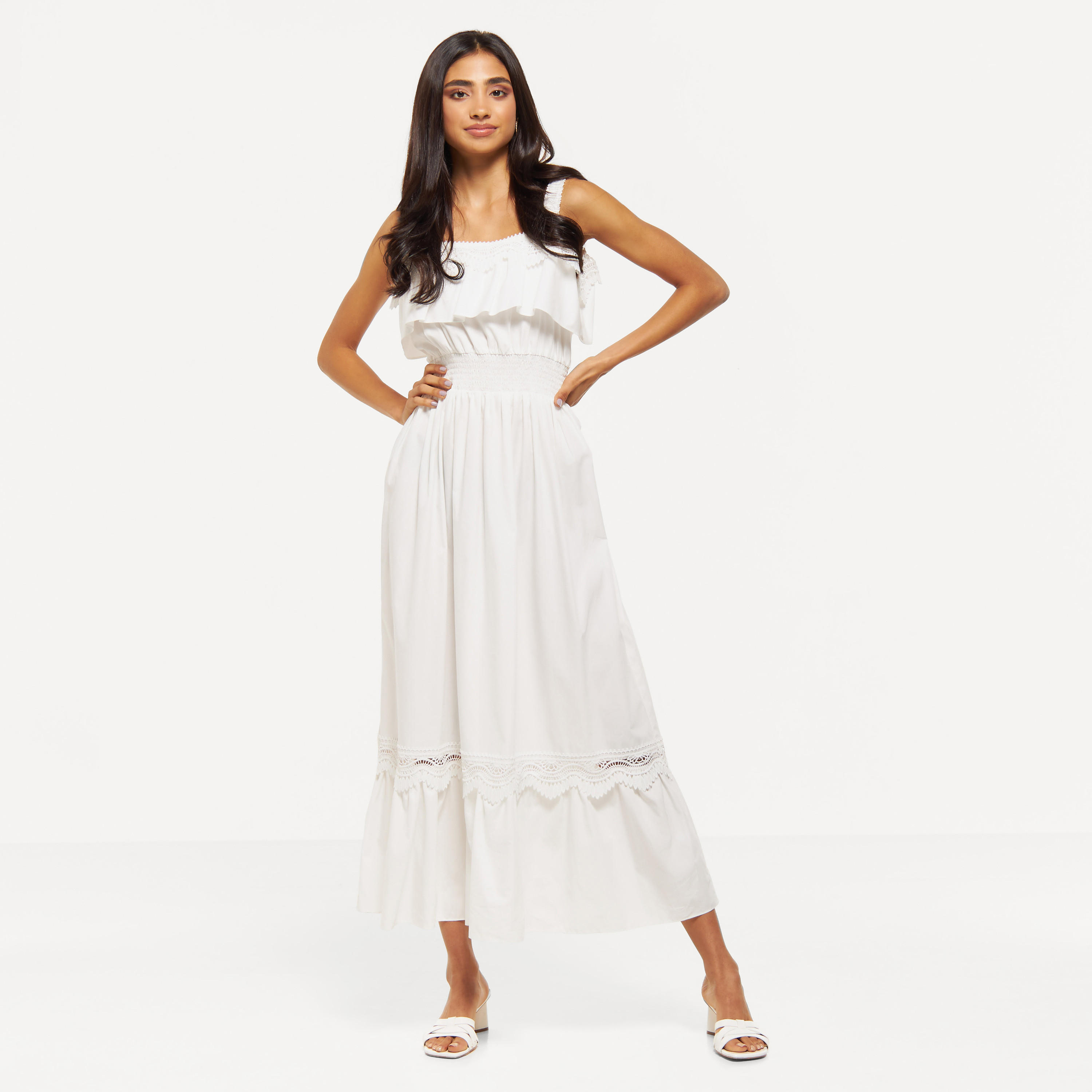 فستان دون أكمام كشكش بتفاصيل دانتيل-women-clothing-dresses-image-9