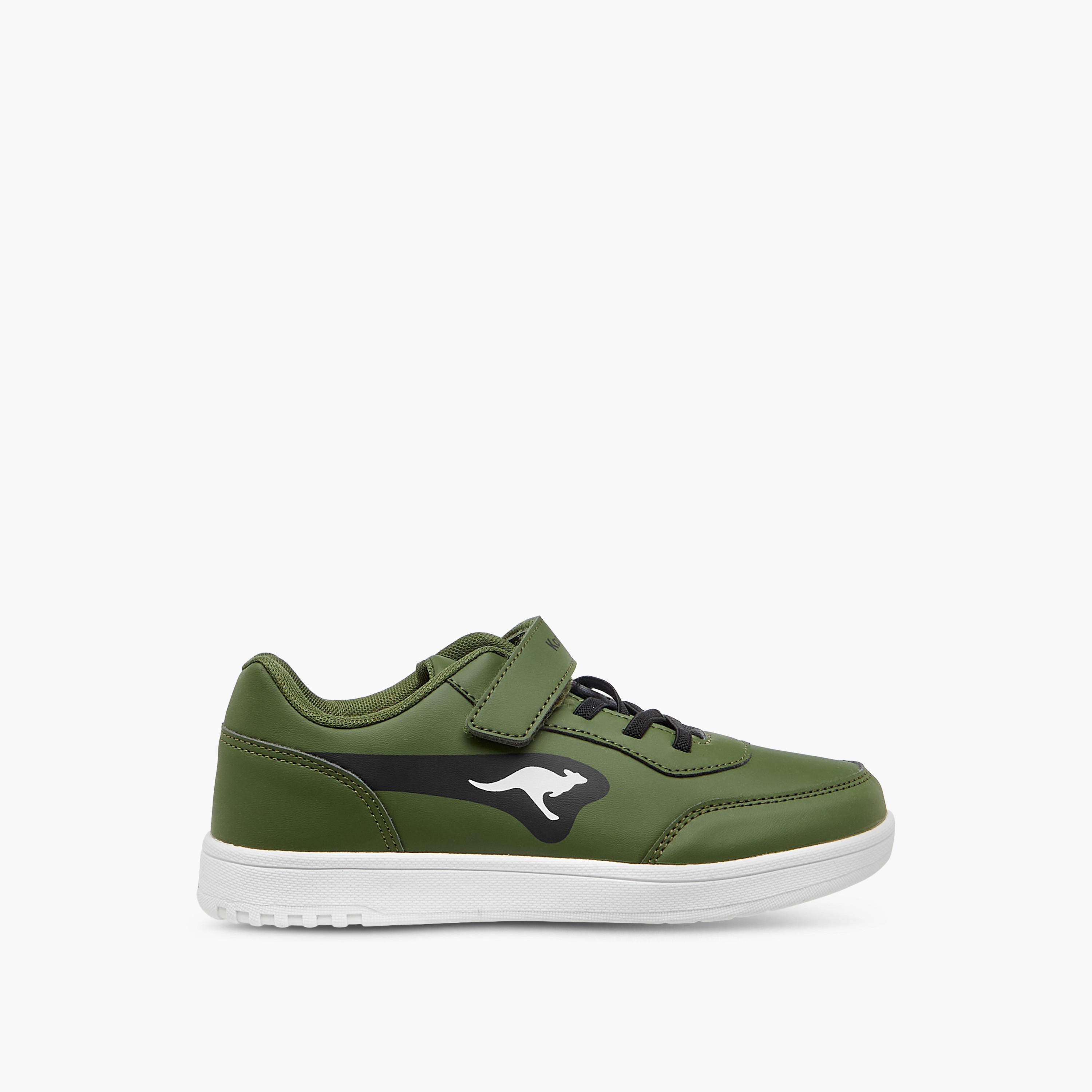 KangaROOS Boys' Panelled Sneakers with Hook and Loop Closure-boys-shoes-sneakers-image-3