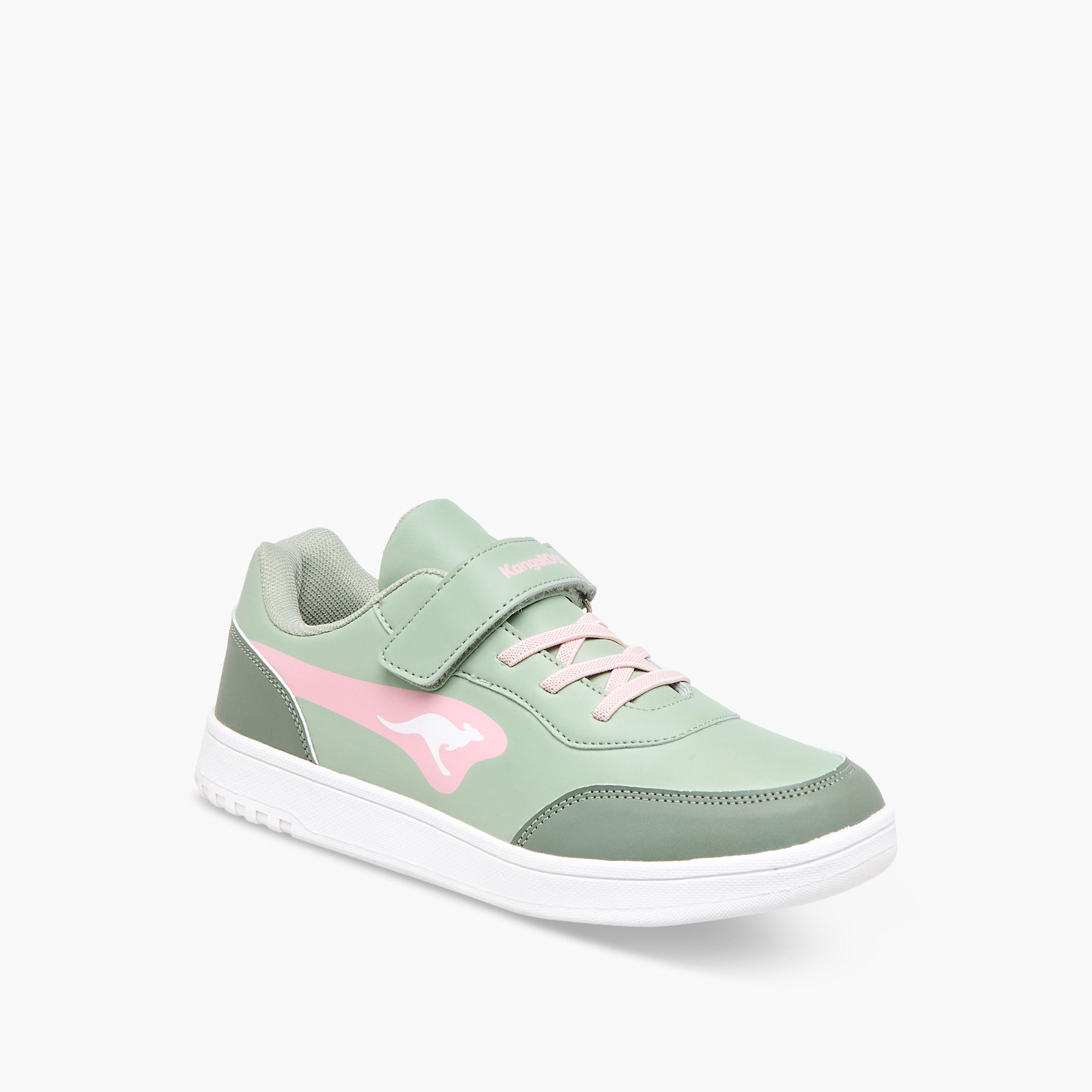 KangaROOS Women's Panelled Sneakers with Hook and Loop Closure-women-shoes-sneakers-image-2