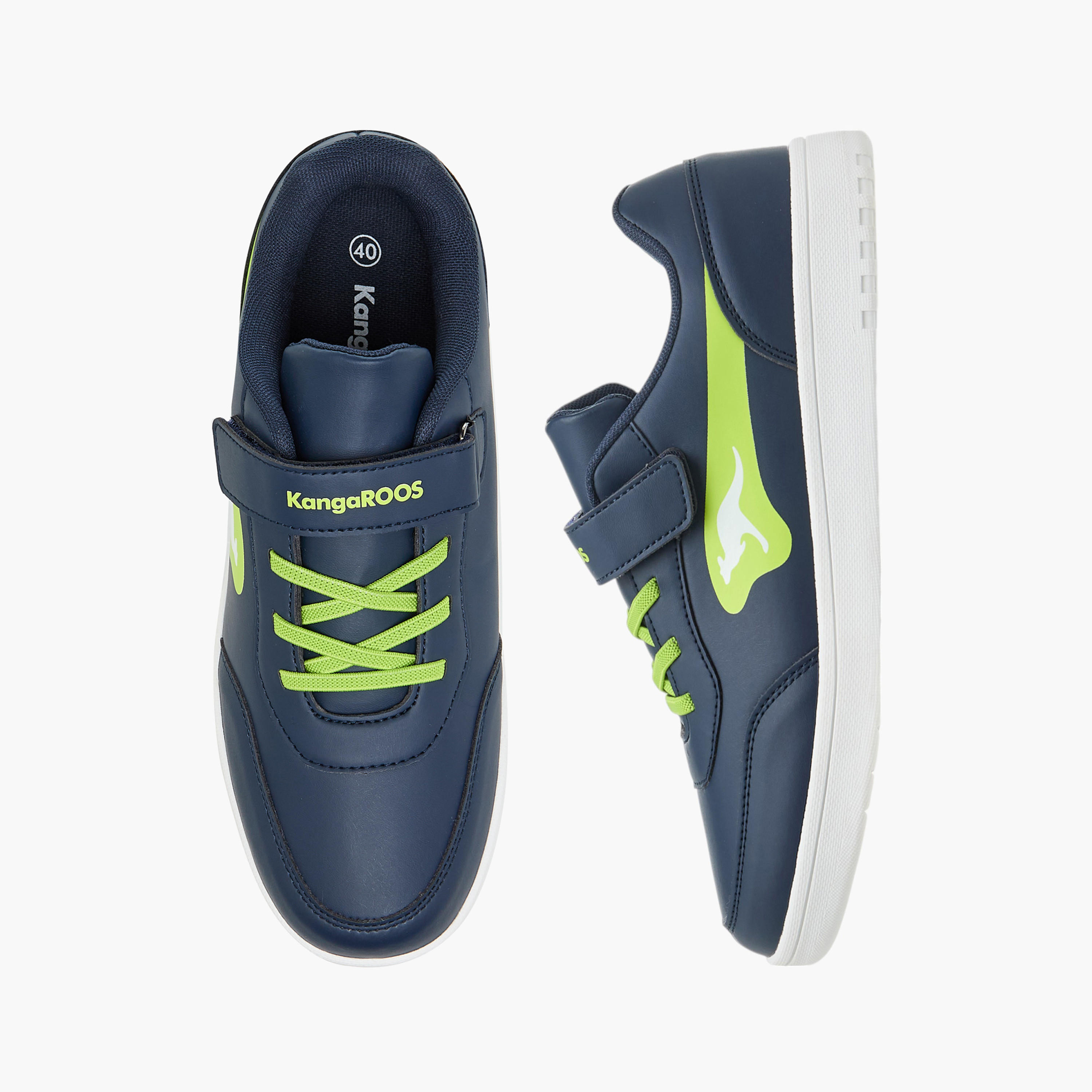 KangaROOS Women's Panelled Sneakers with Hook and Loop Closure-women-shoes-sneakers-image-1