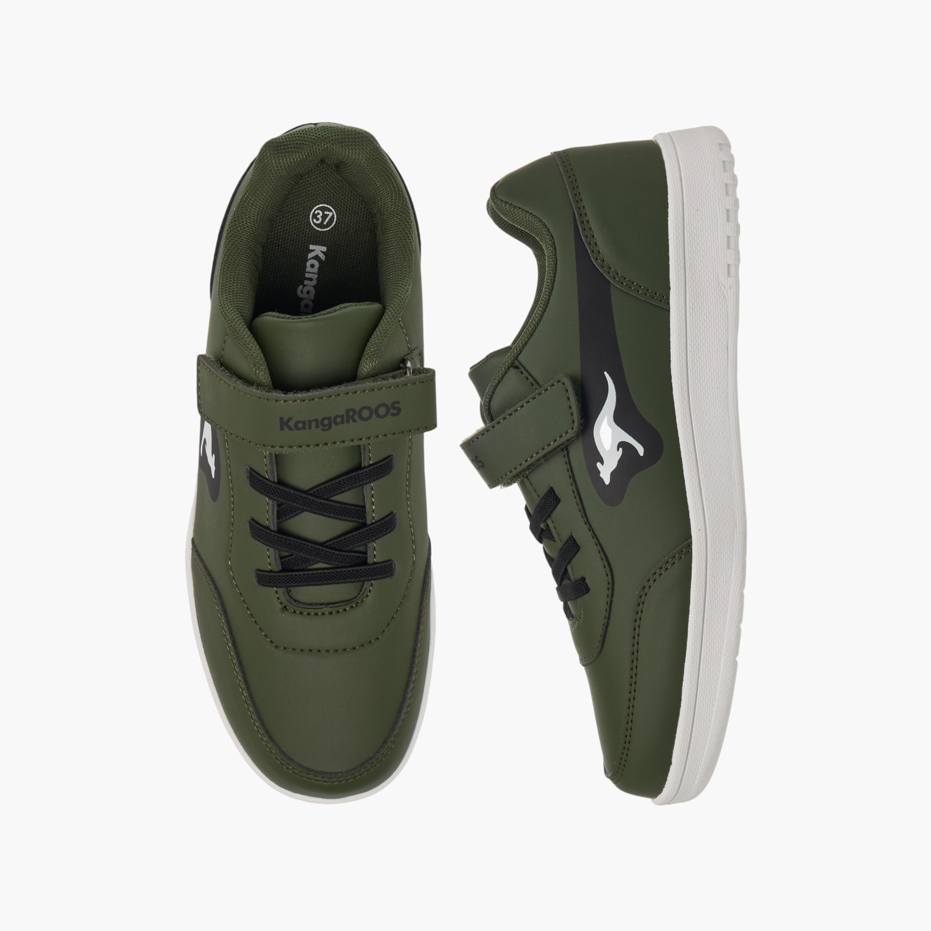 KangaROOS Women's Panelled Sneakers with Hook and Loop Closure-women-shoes-sneakers-image-1