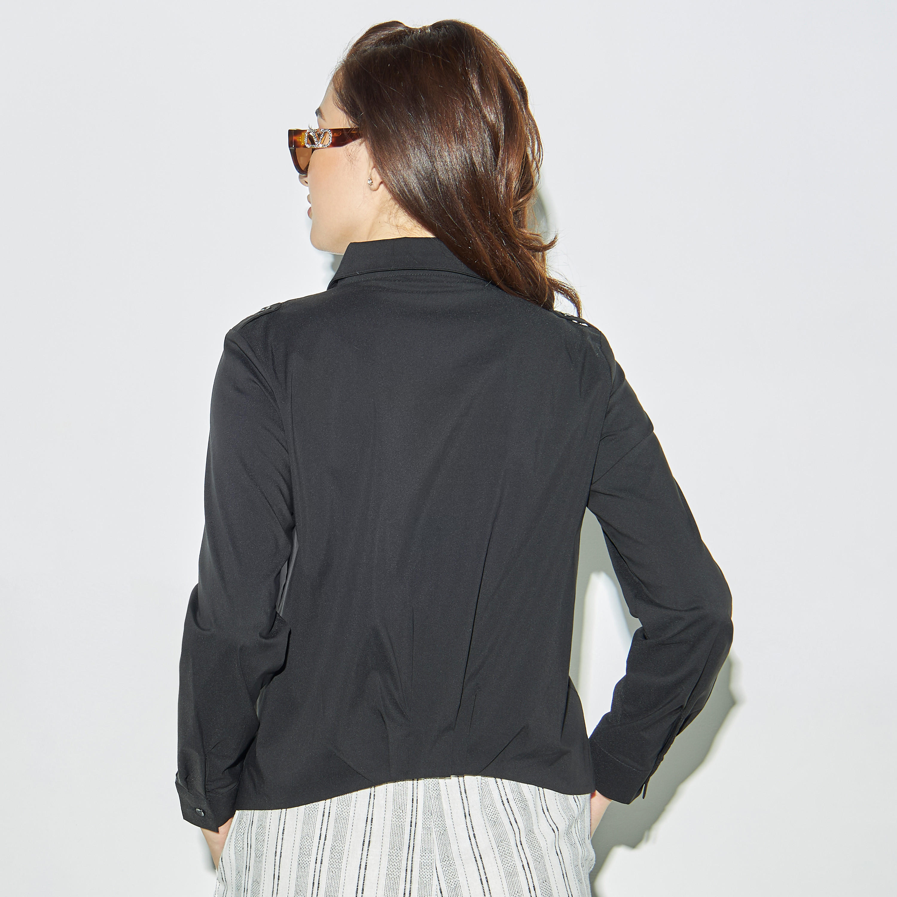 Solid Crop Shirt with Long Sleeves-women-clothing-shirtsandblouses-shirts-image-3