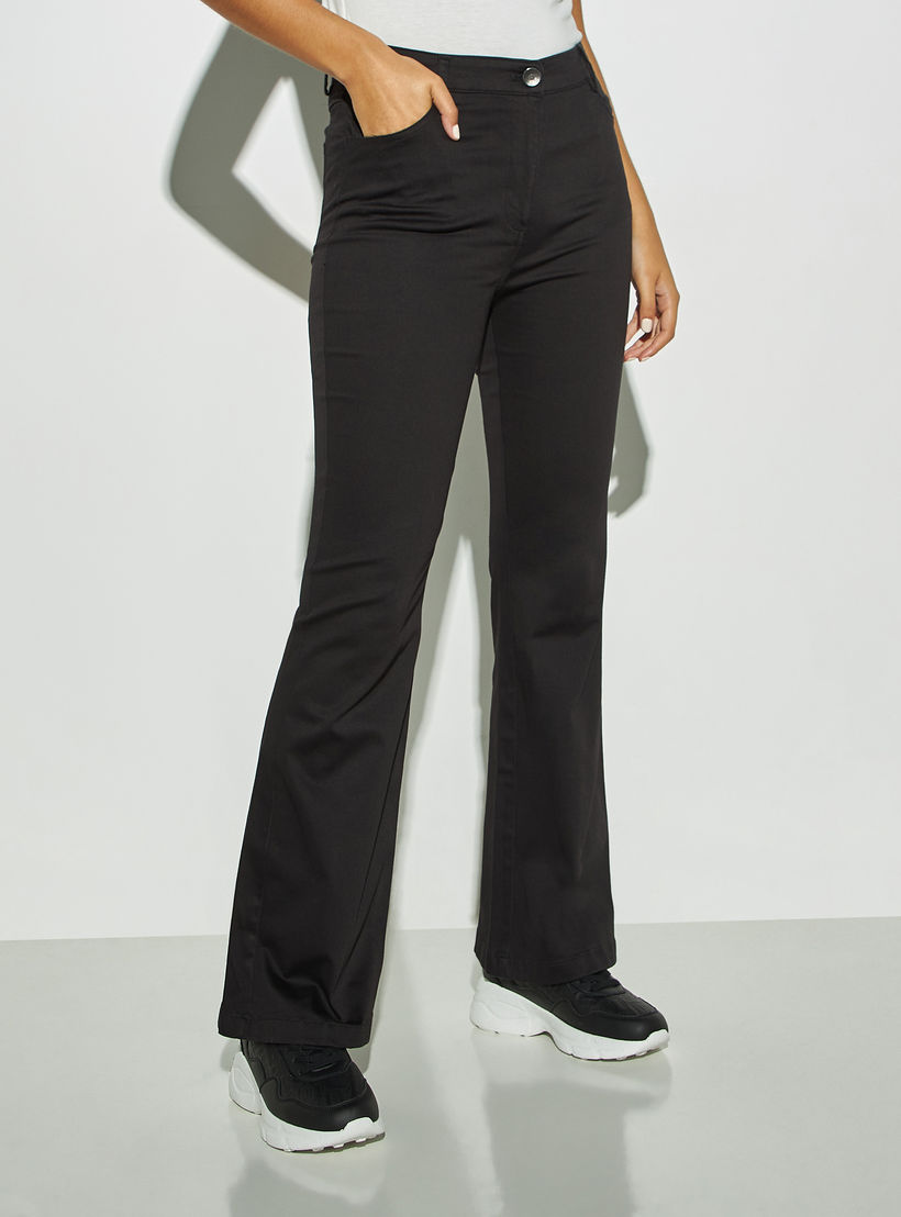 بنطلون سادة واسع الساقين بجيوب-women-clothing-bottoms-jeans-image-4