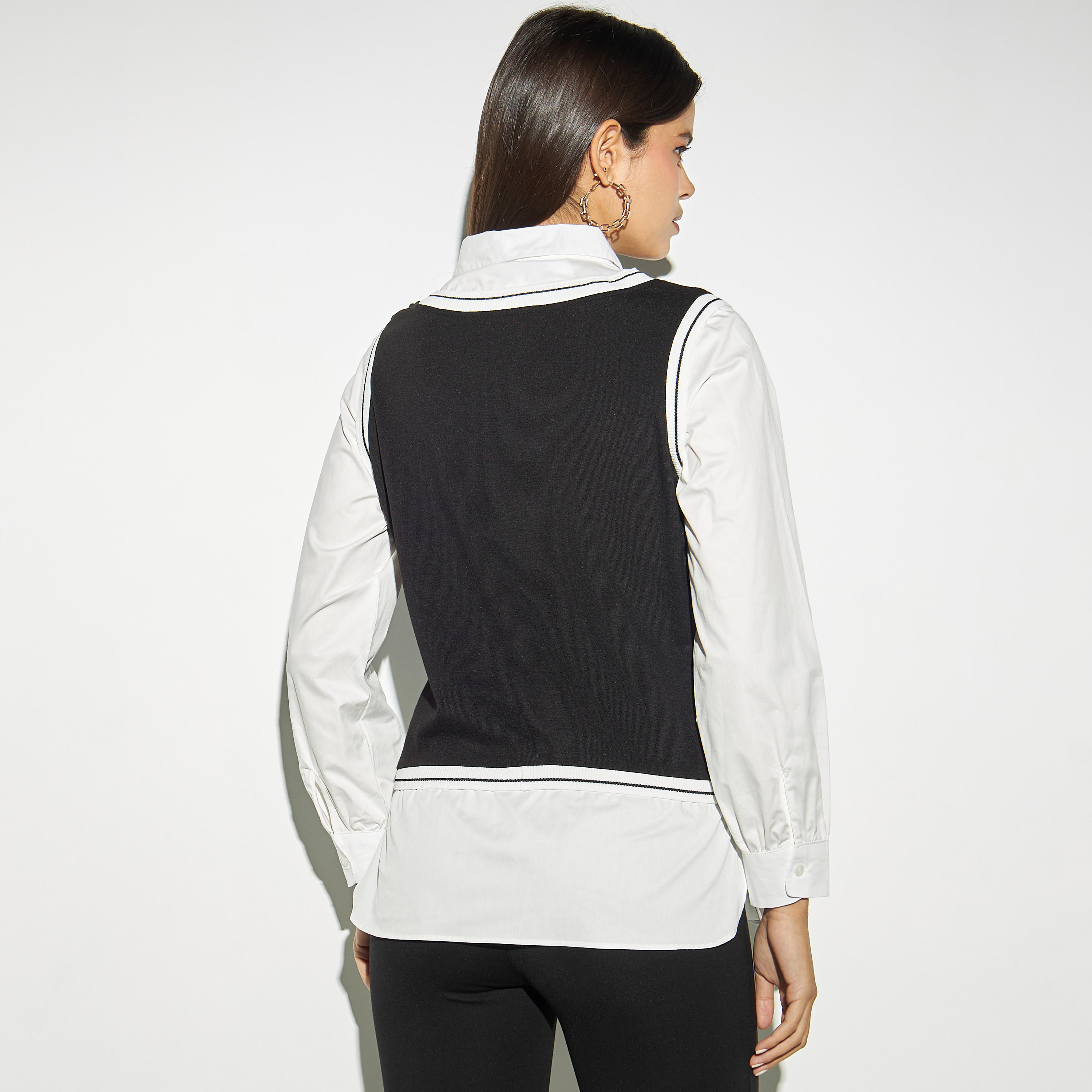 Solid Twofer Top with Long Sleeves-women-clothing-shirtsandblouses-blouses-image-3
