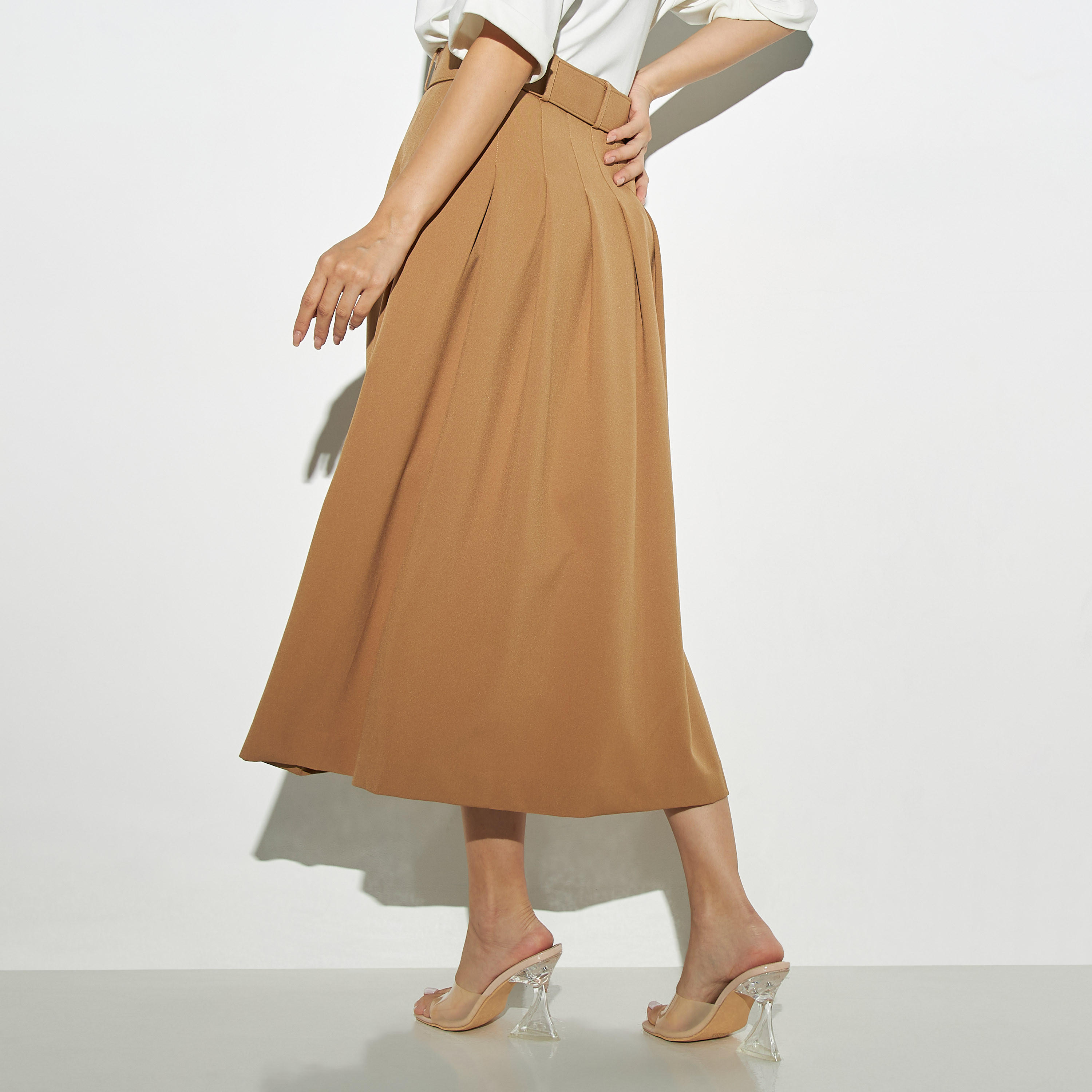 تنورة كشكش بحزام-women-clothing-bottoms-skirts-image-3