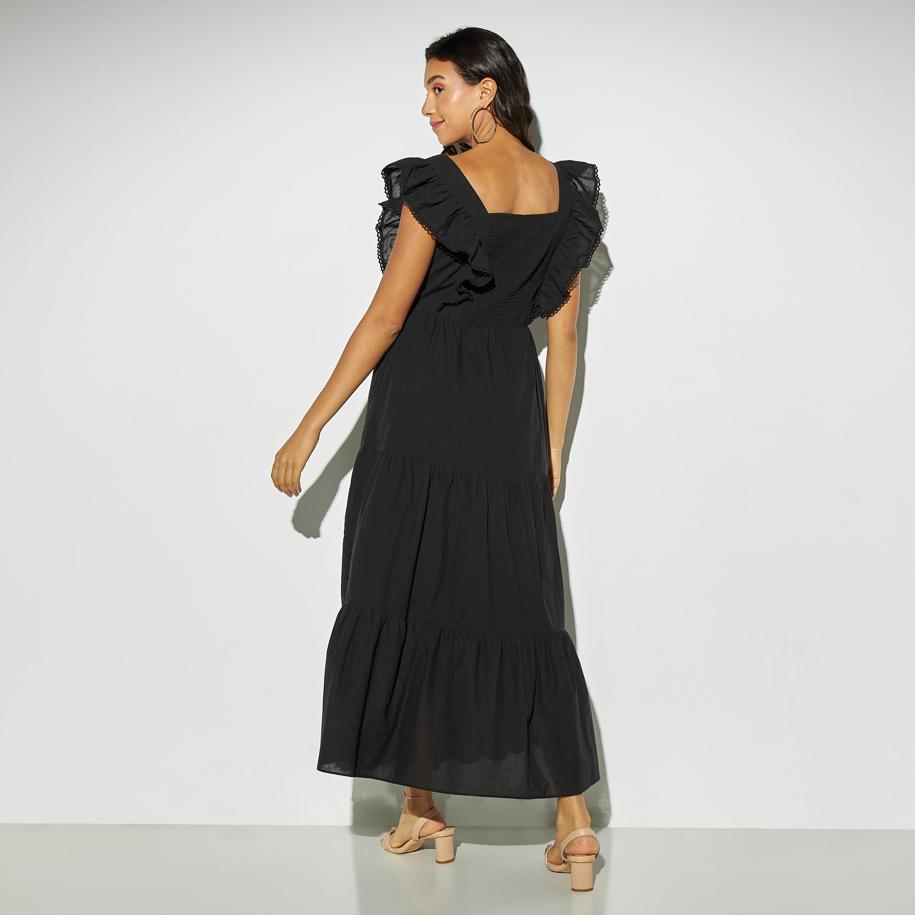 فستان شيفلي مطرز دون أكمام متعدد الطبقات-women-clothing-dresses-image-3