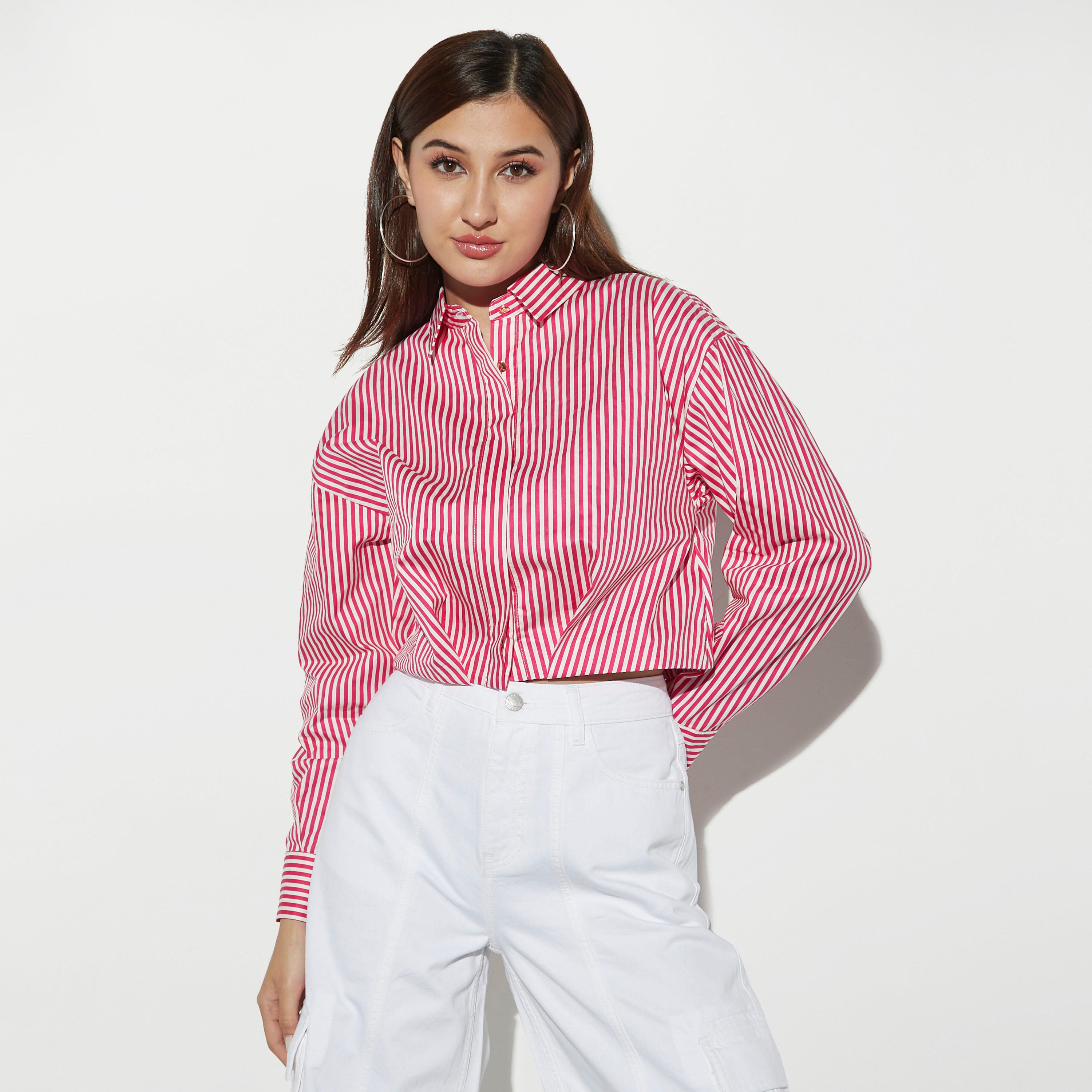 قميص مقلّم بأكتاف منسدلة-women-clothing-shirtsandblouses-shirts-image-4