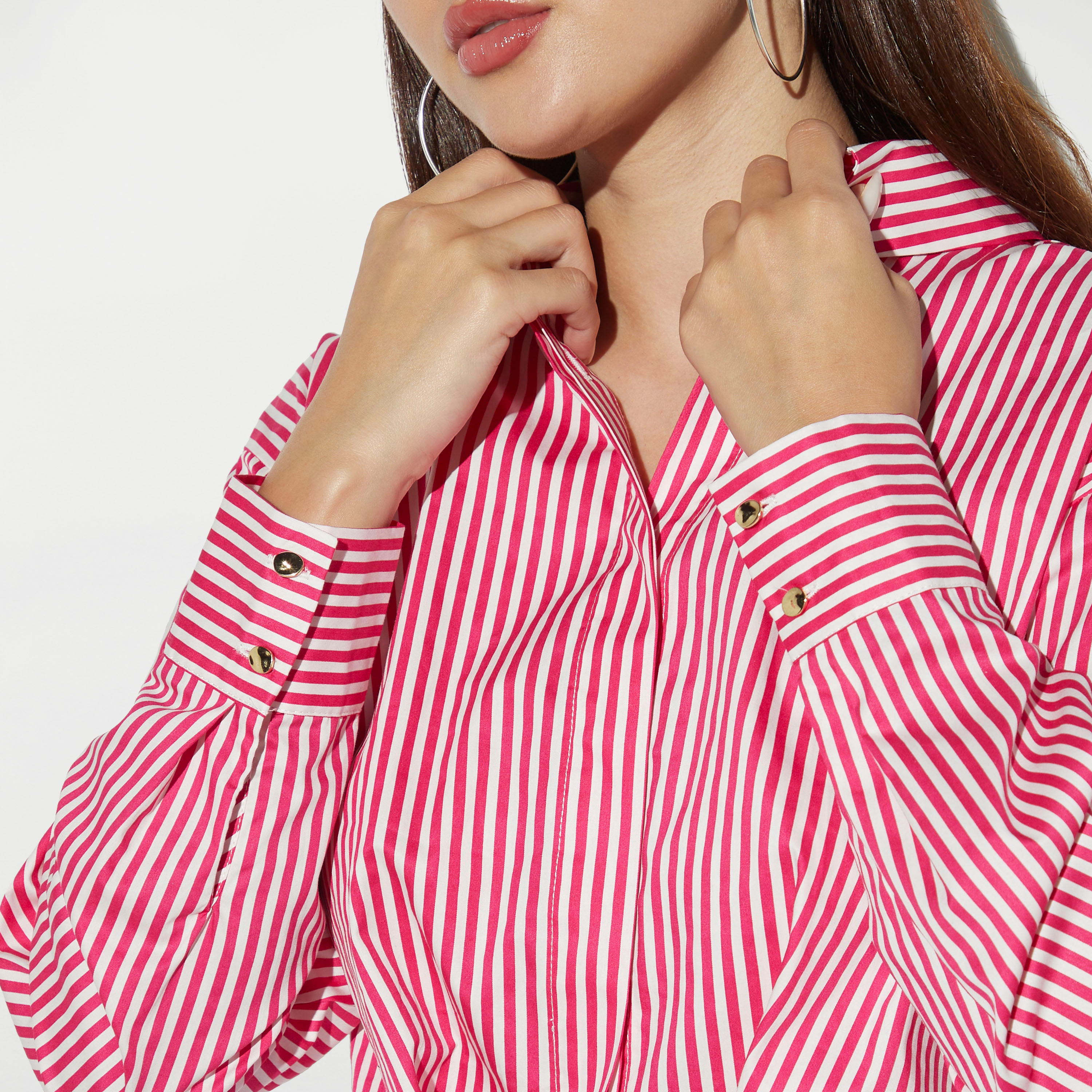 قميص مقلّم بأكتاف منسدلة-women-clothing-shirtsandblouses-shirts-image-1