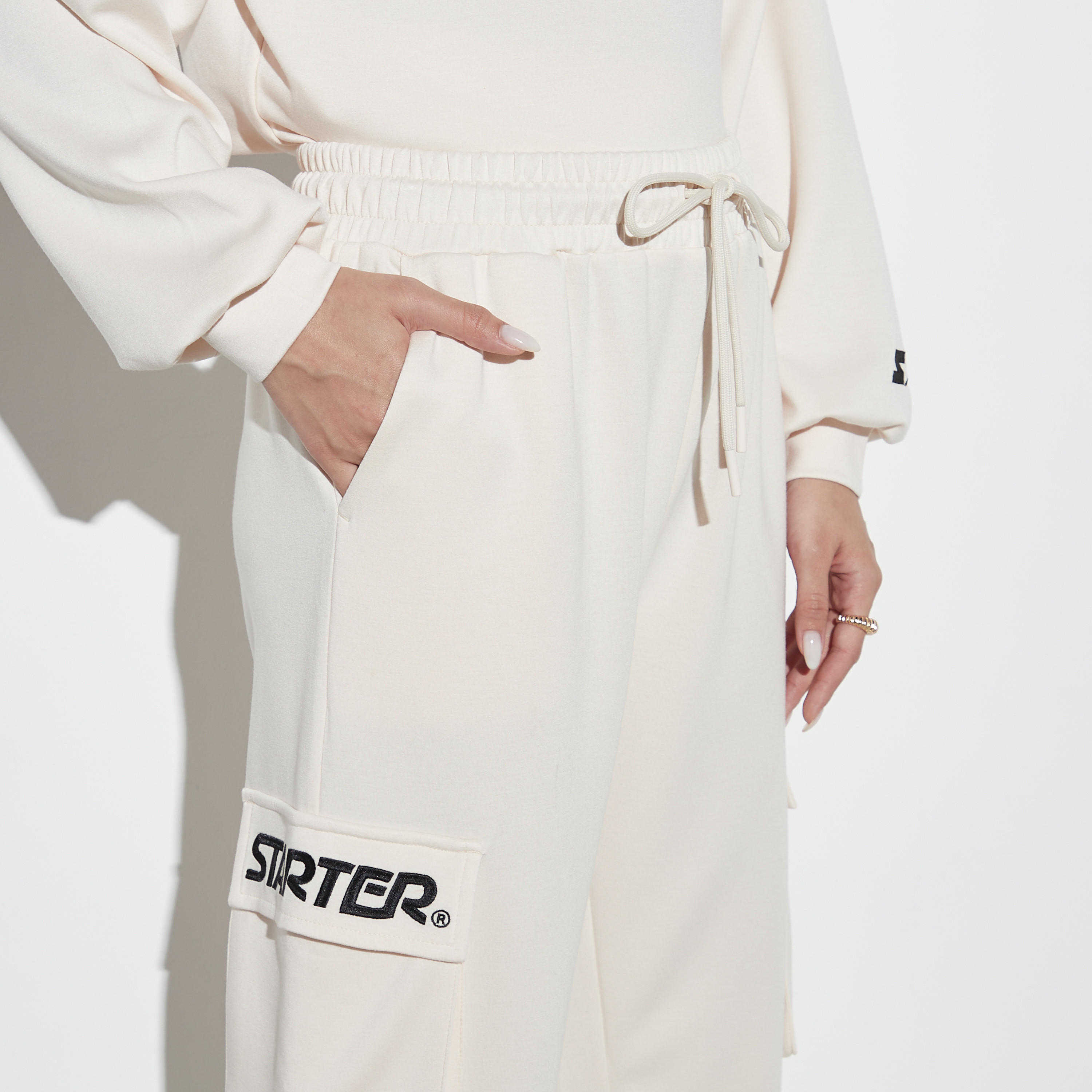 Embroidered Cargo Joggers with Drawstring Closure and Pockets-women-clothing-bottoms-joggers-image-4