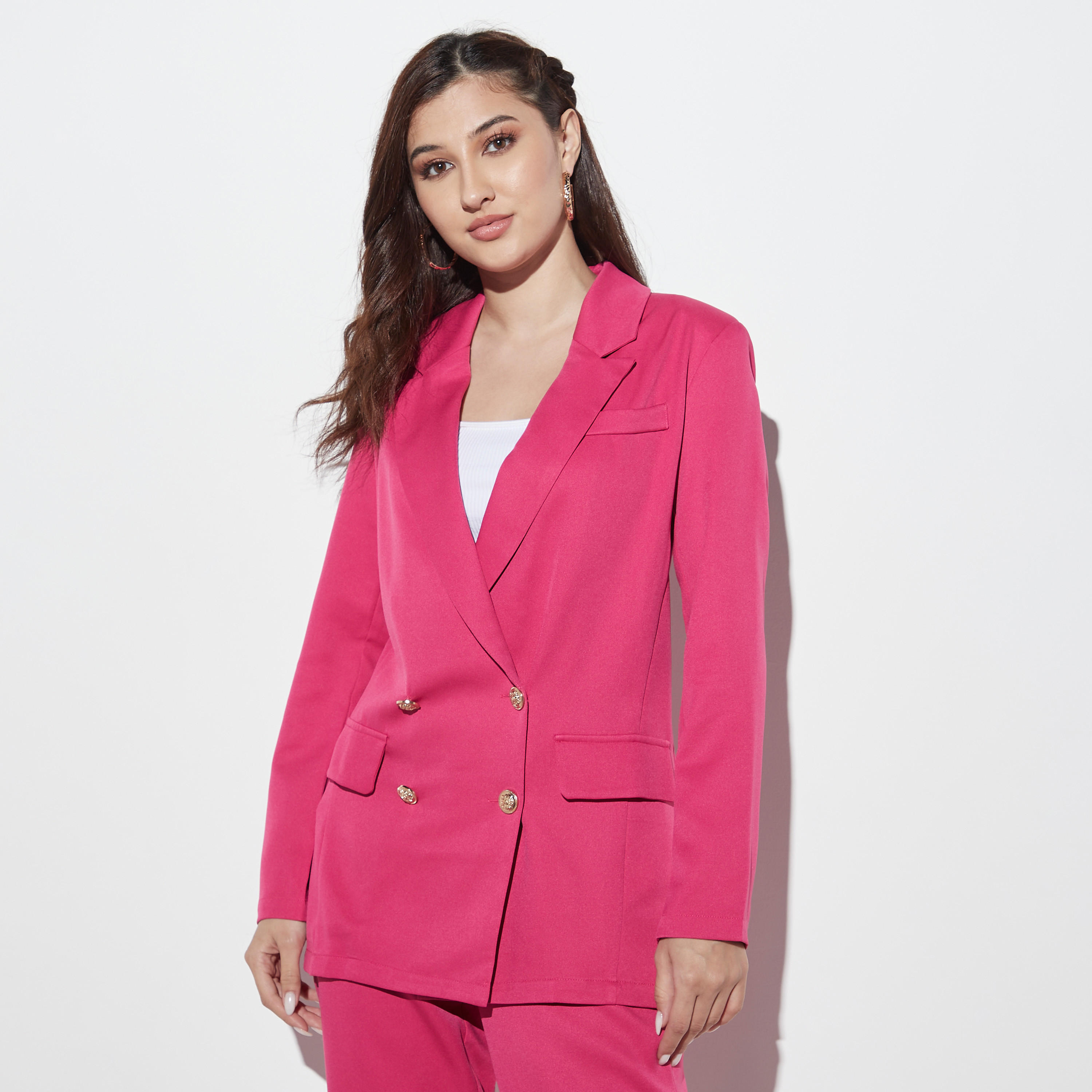 Solid Blazer with Notch Lapel and Pockets-women-clothing-coatsandjackets-blazers-image-1