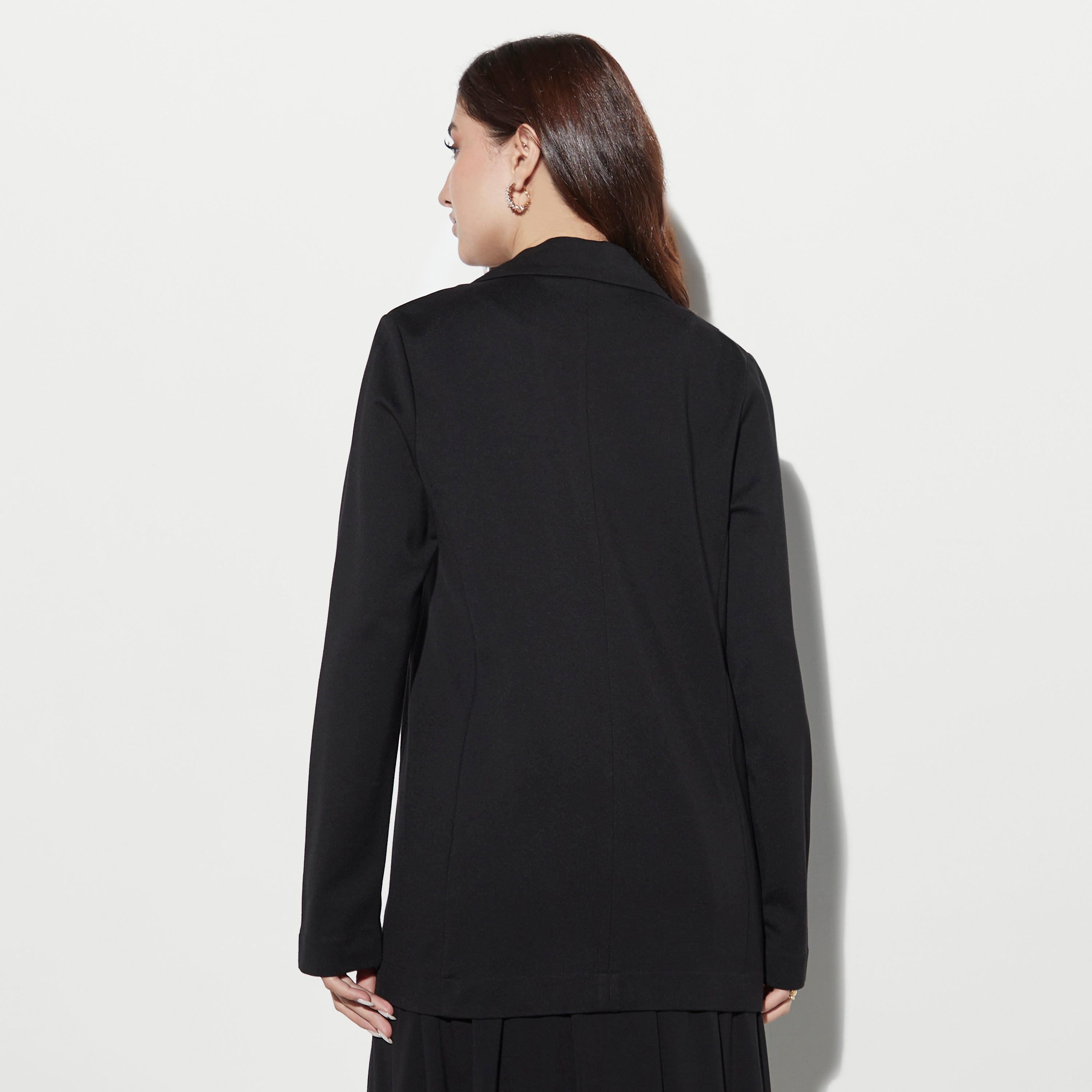 Solid Lightweight Blazer with Notch Lapel-women-winterwear-coatsandjackets-jackets-image-3