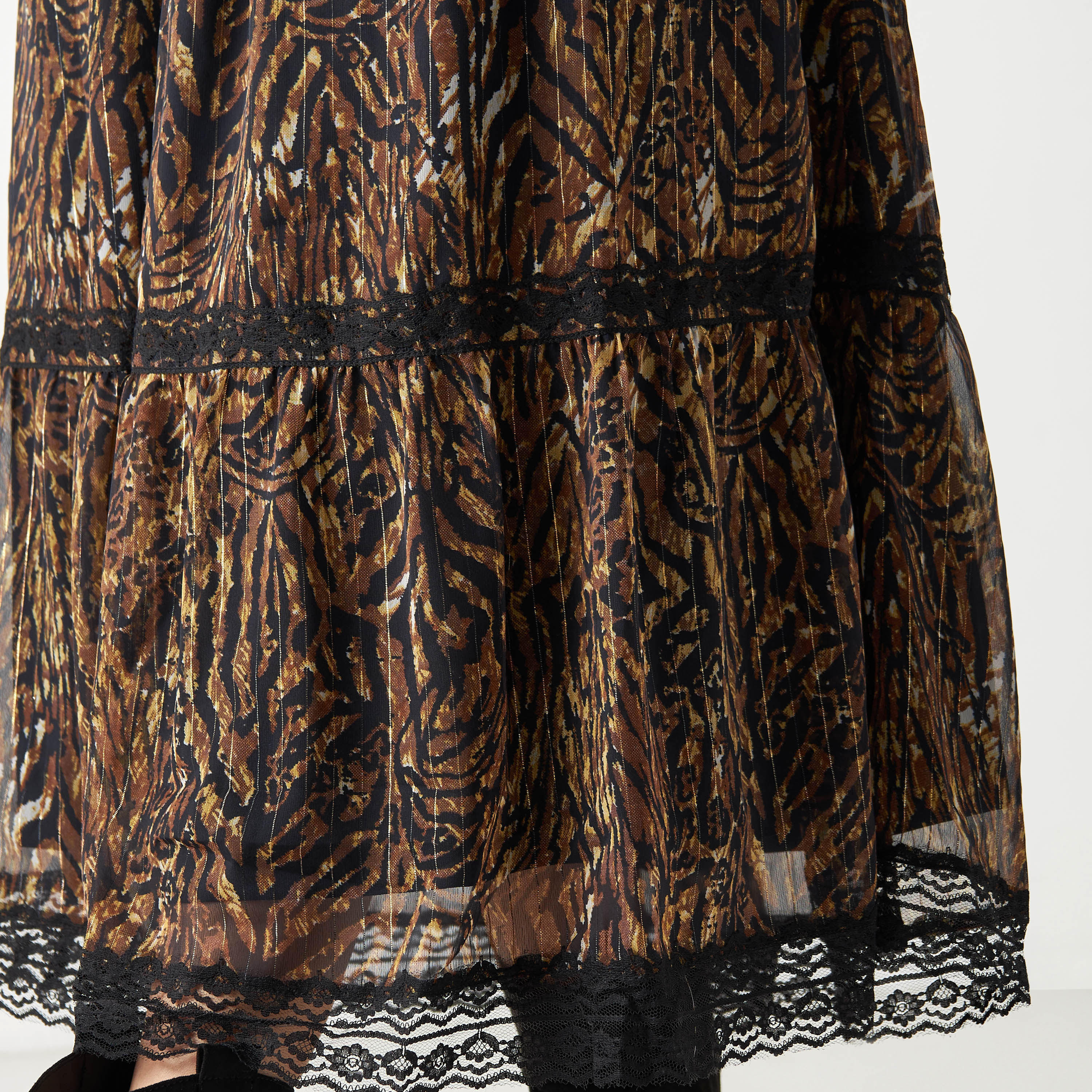 All-Over Print Midi A-line Dress with Long Sleeves and Lace Detail-women-clothing-dresses-image-5