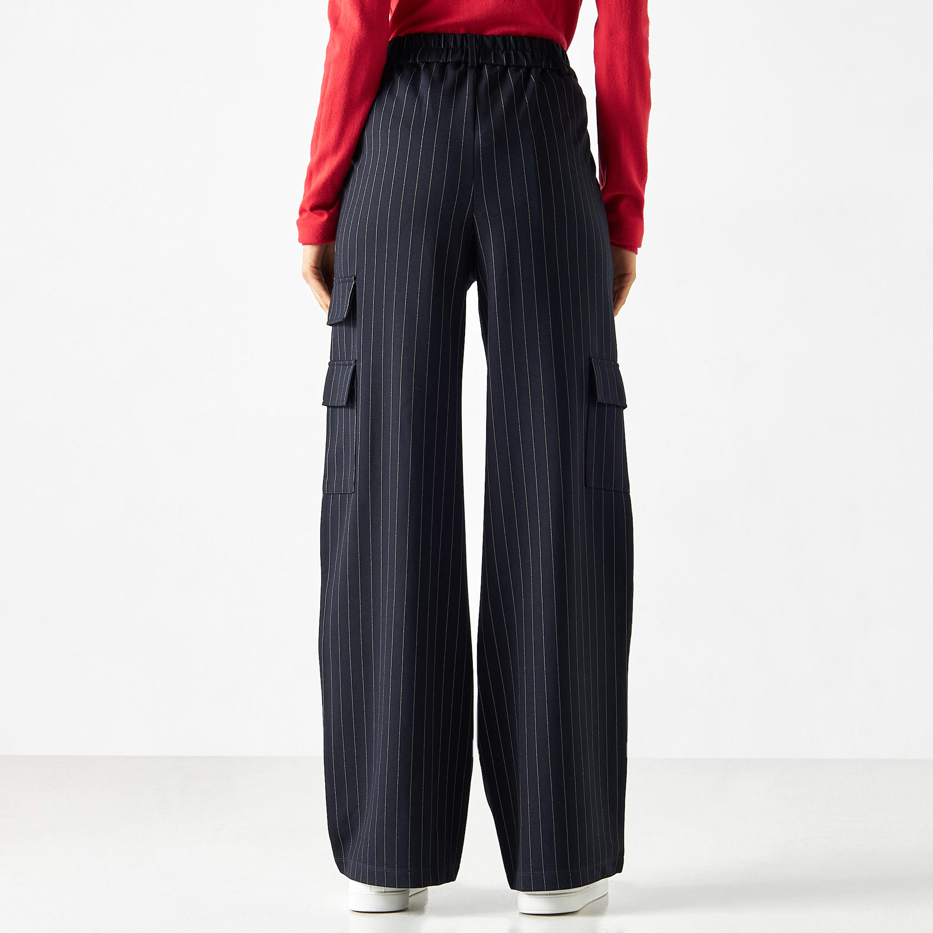 بنطلون كارجو واسع الساقين بقصة مريحة-women-clothing-bottoms-trousers-image-3
