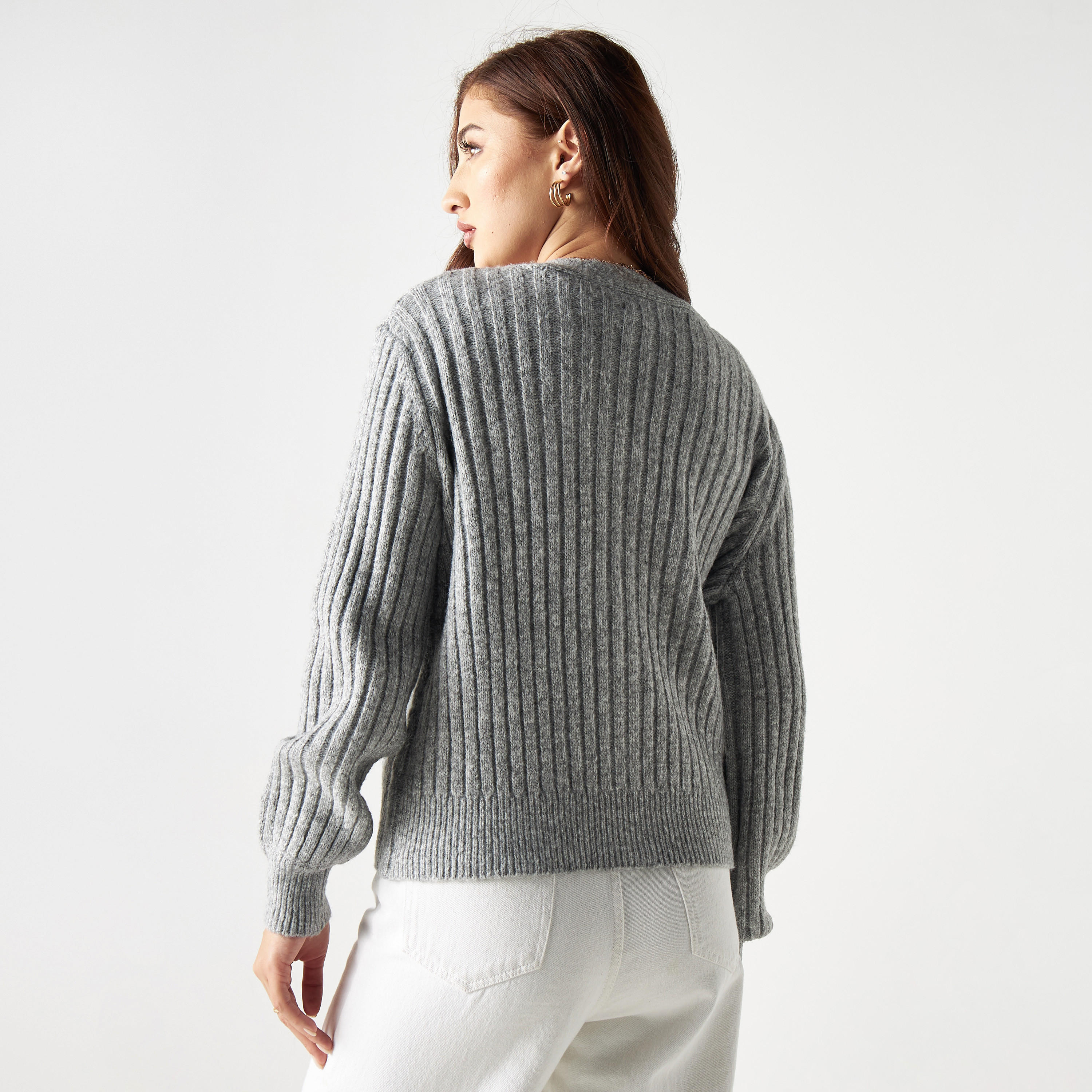 كارديجان بأكمام طويلة وأزرار إغلاق-women-winterwear-cardigansandjumpers-cardigans-image-3