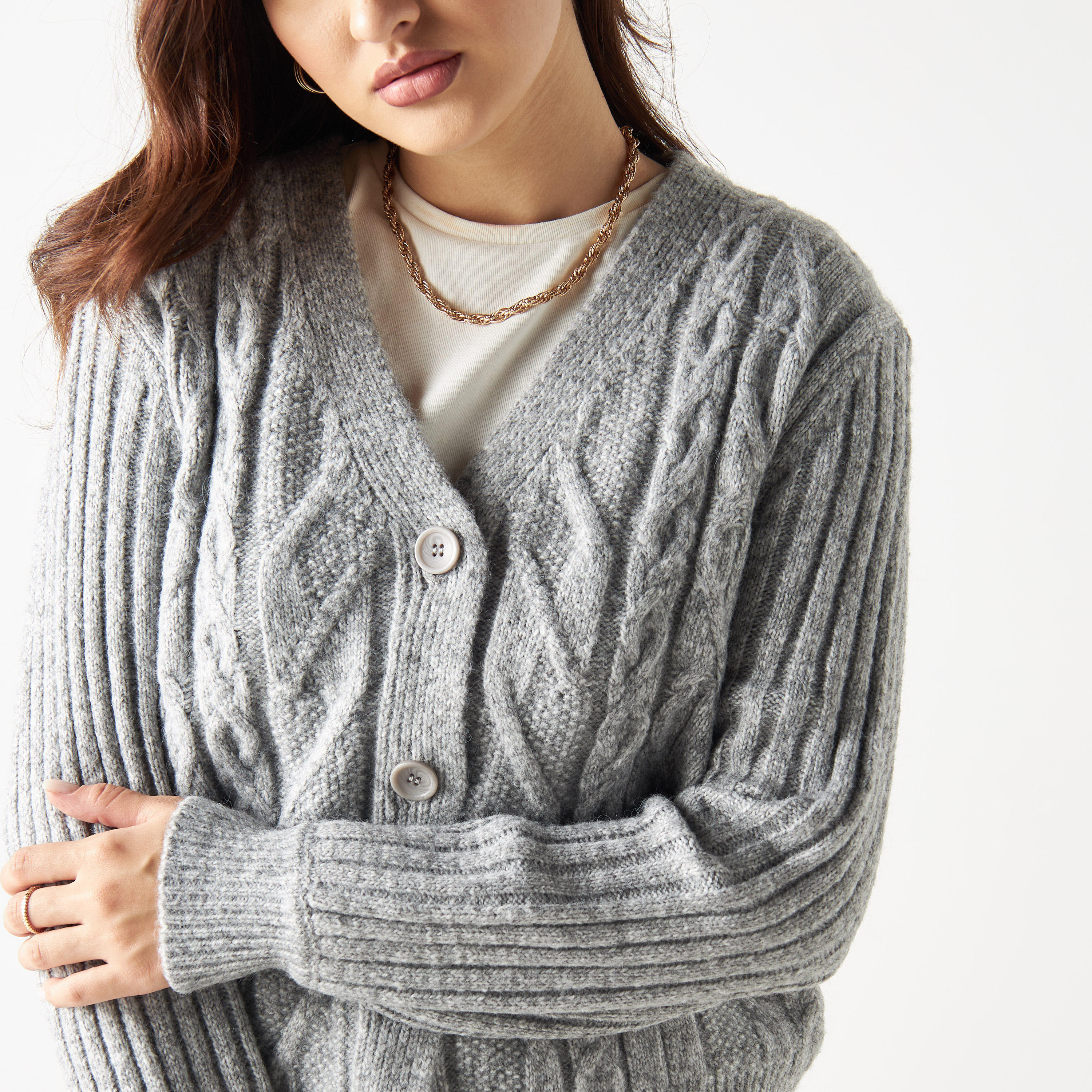 كارديجان بأكمام طويلة وأزرار إغلاق-women-winterwear-cardigansandjumpers-cardigans-image-4