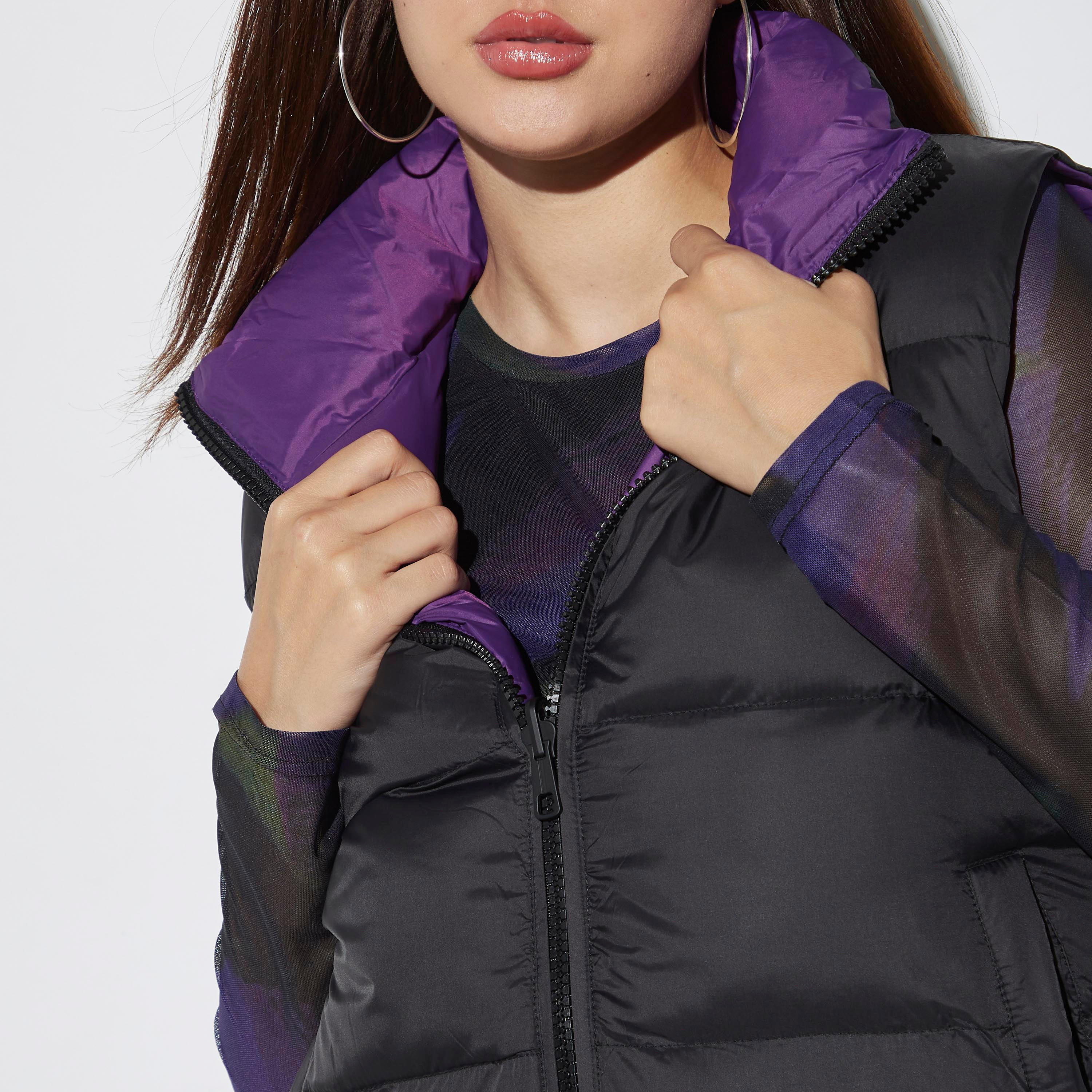Quilted Sleeveless Jacket with Zip Closure and Pockets-women-winterwear-coatsandjackets-jackets-image-4