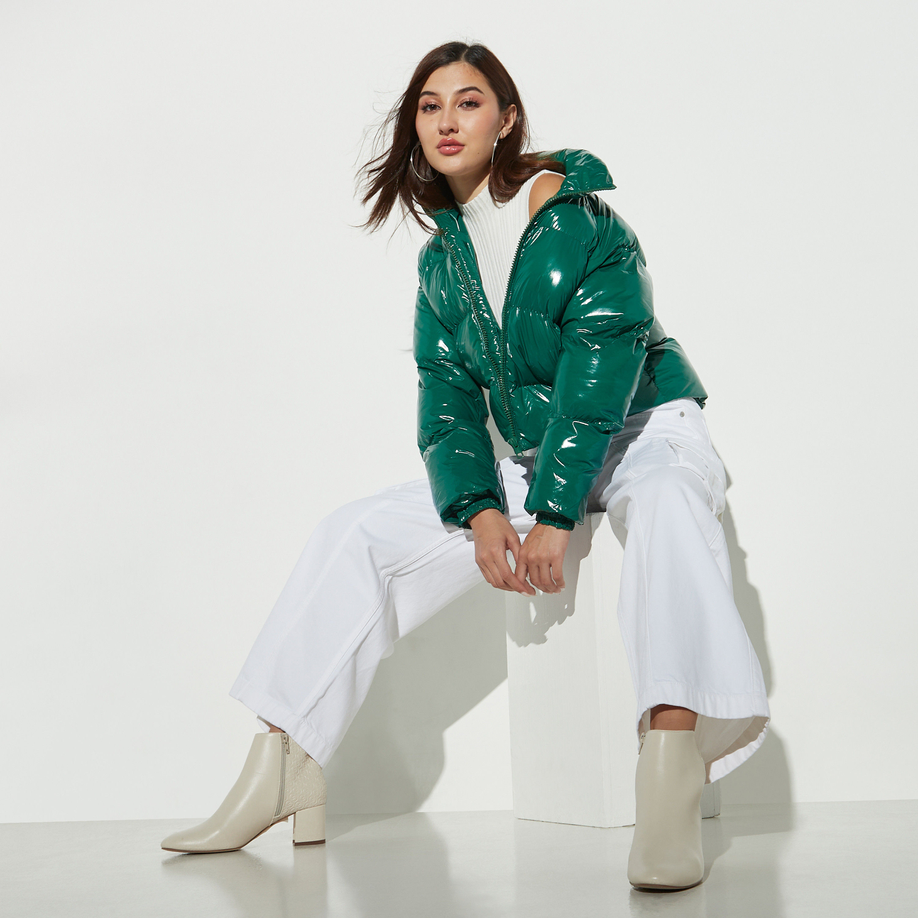 Solid Puffer Jacket with High Neck and Zip Closure-women-winterwear-coatsandjackets-jackets-image-6
