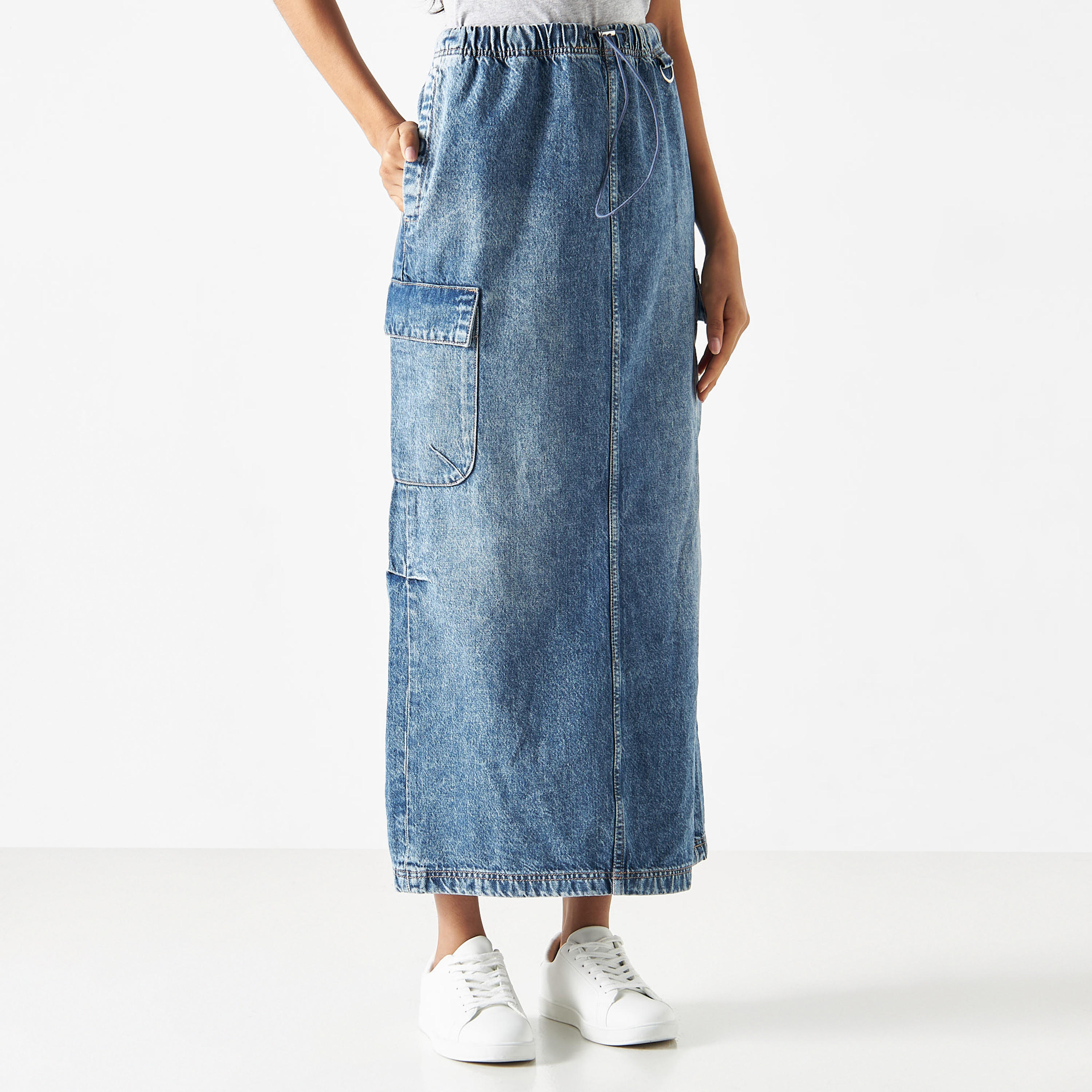 تنورة دنيم بجيوب-women-clothing-bottoms-skirts-image-1
