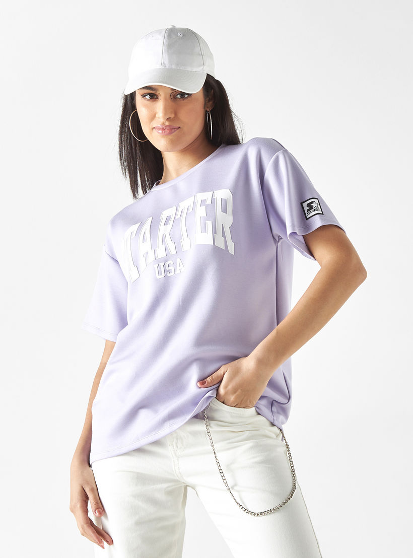 تيشيرت بياقة ضيقة وأكمام قصيرة وطبعات-women-clothing-tshirts-image-4