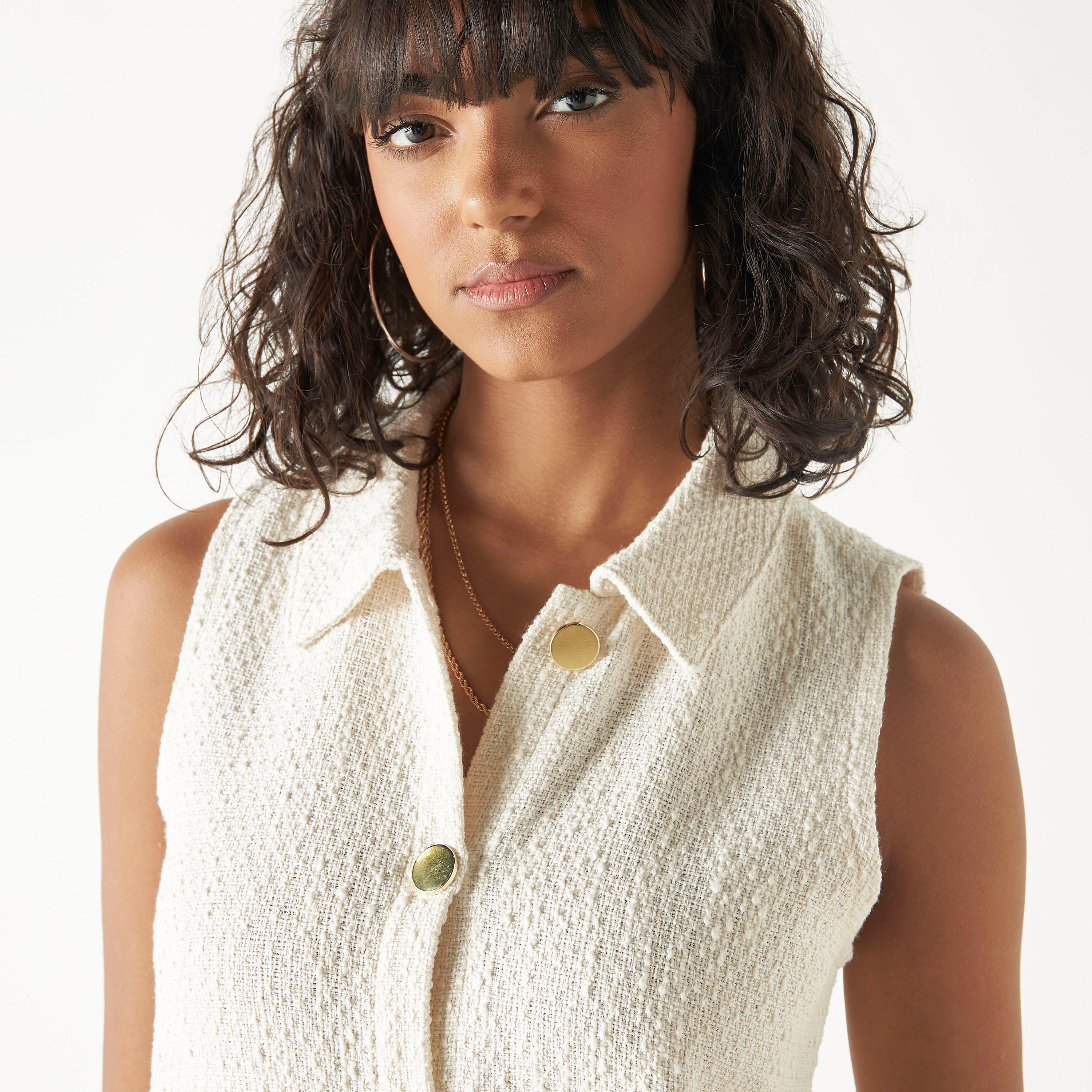 فستان قميص دون أكمام مزخرف بأزرار-women-clothing-dresses-image-5