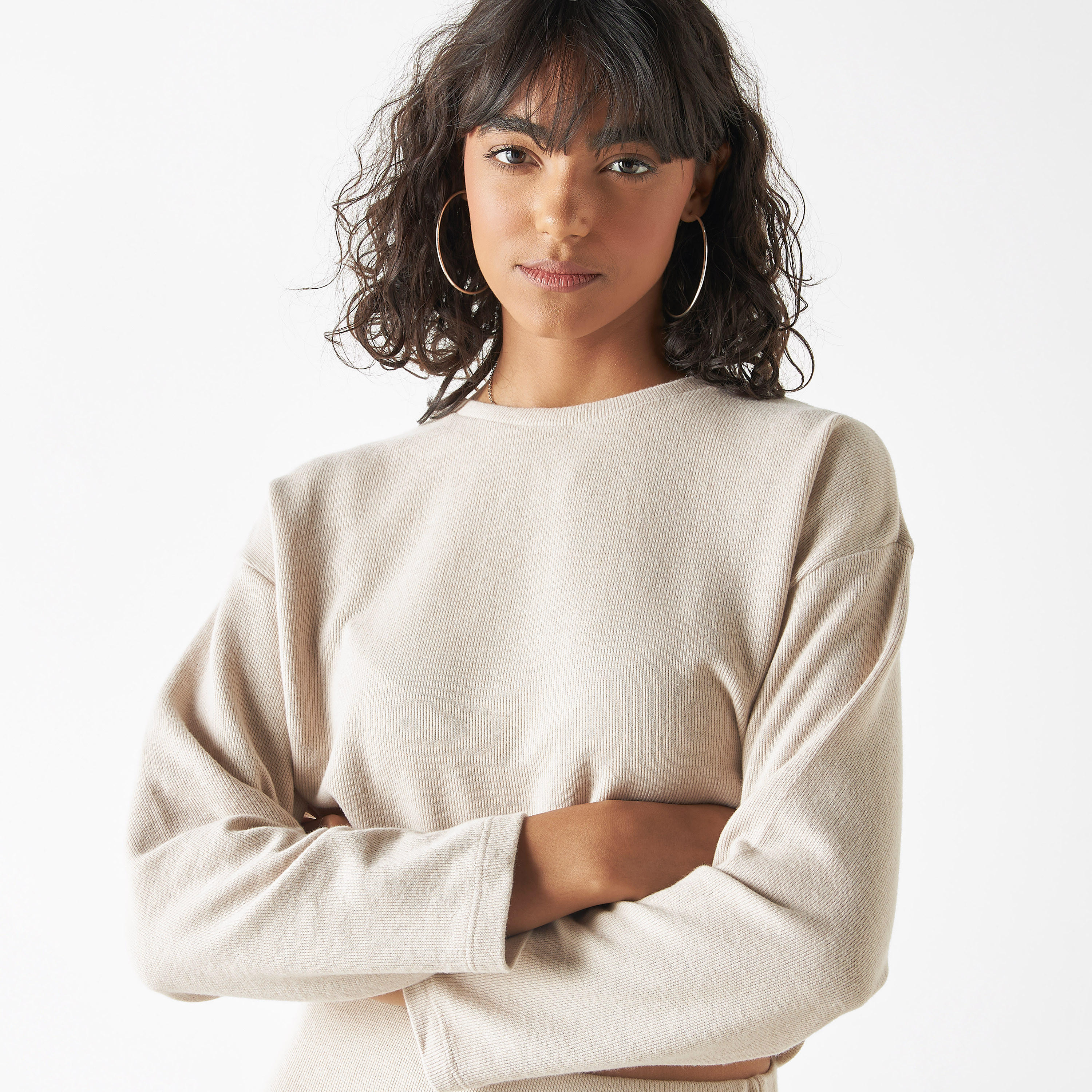 كنزة بارزة الملمس بأكمام طويلة-women-clothing-cardigansandjumpers-jumpers-image-1