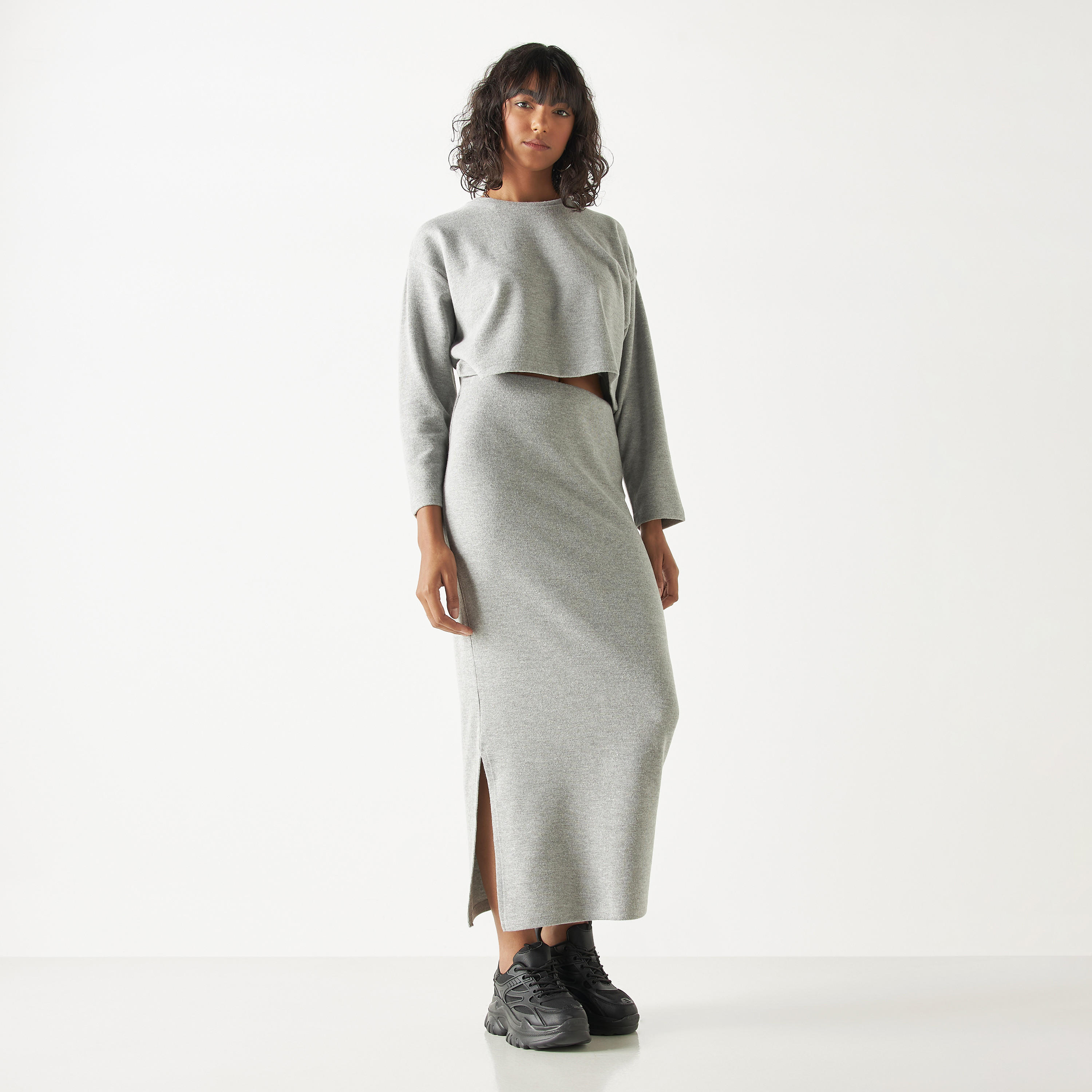 كنزة بارزة الملمس بأكمام طويلة-women-winterwear-cardigansandjumpers-jumpers-image-2