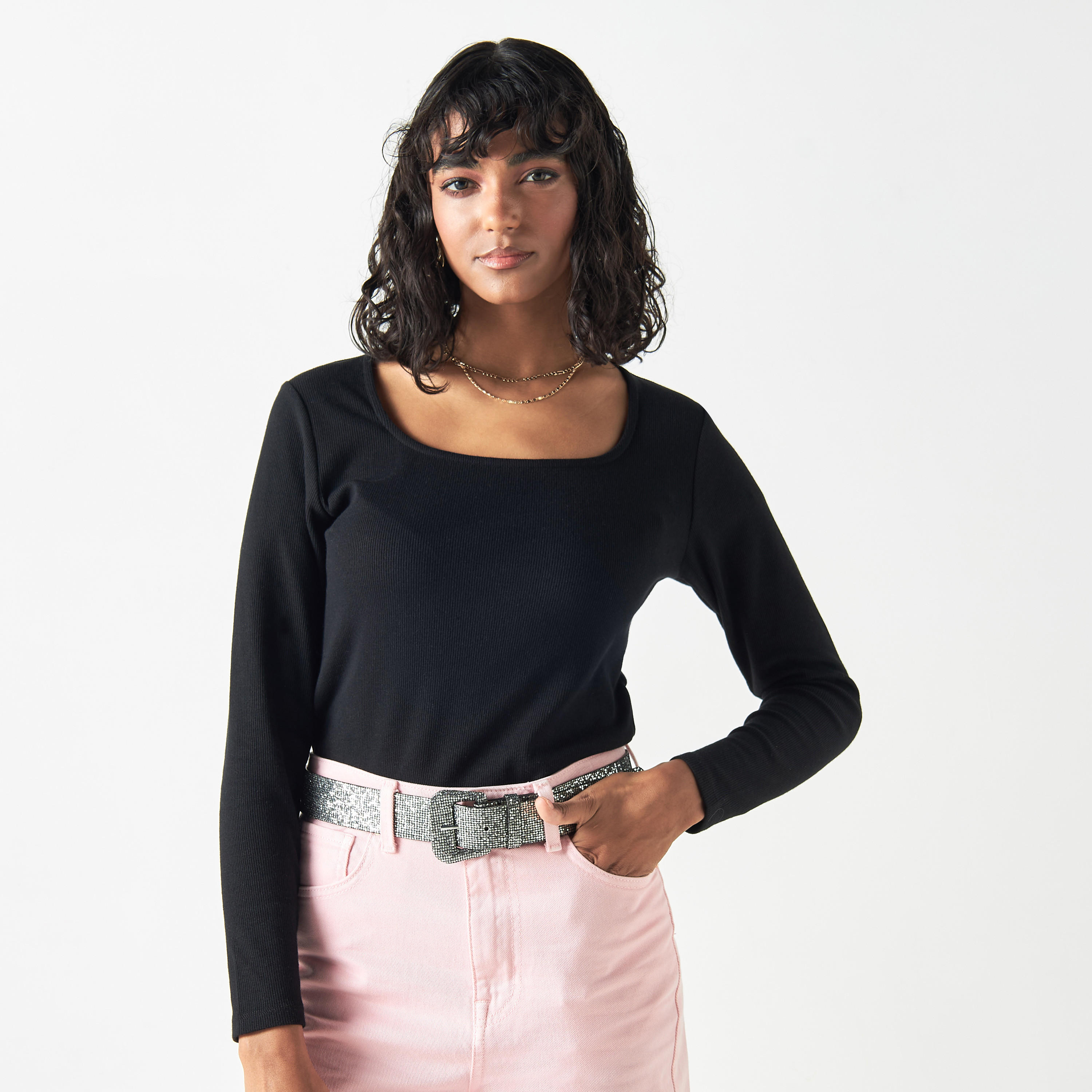 بودي سوت بياقة مربعة وأكمام طويلة-women-clothing-tshirts-image-5