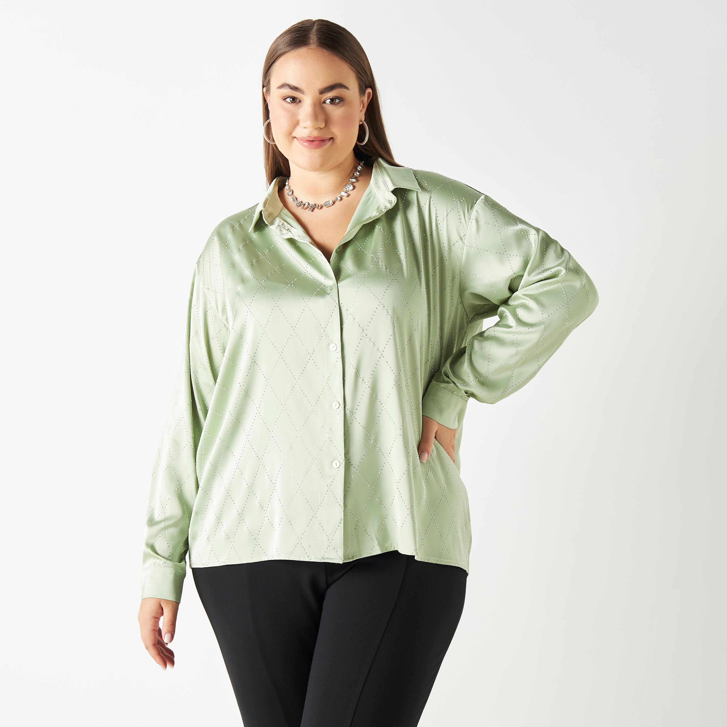 Embellished Button-Up Shirt with Long Sleeves-women-clothing-shirtsandblouses-shirts-image-7