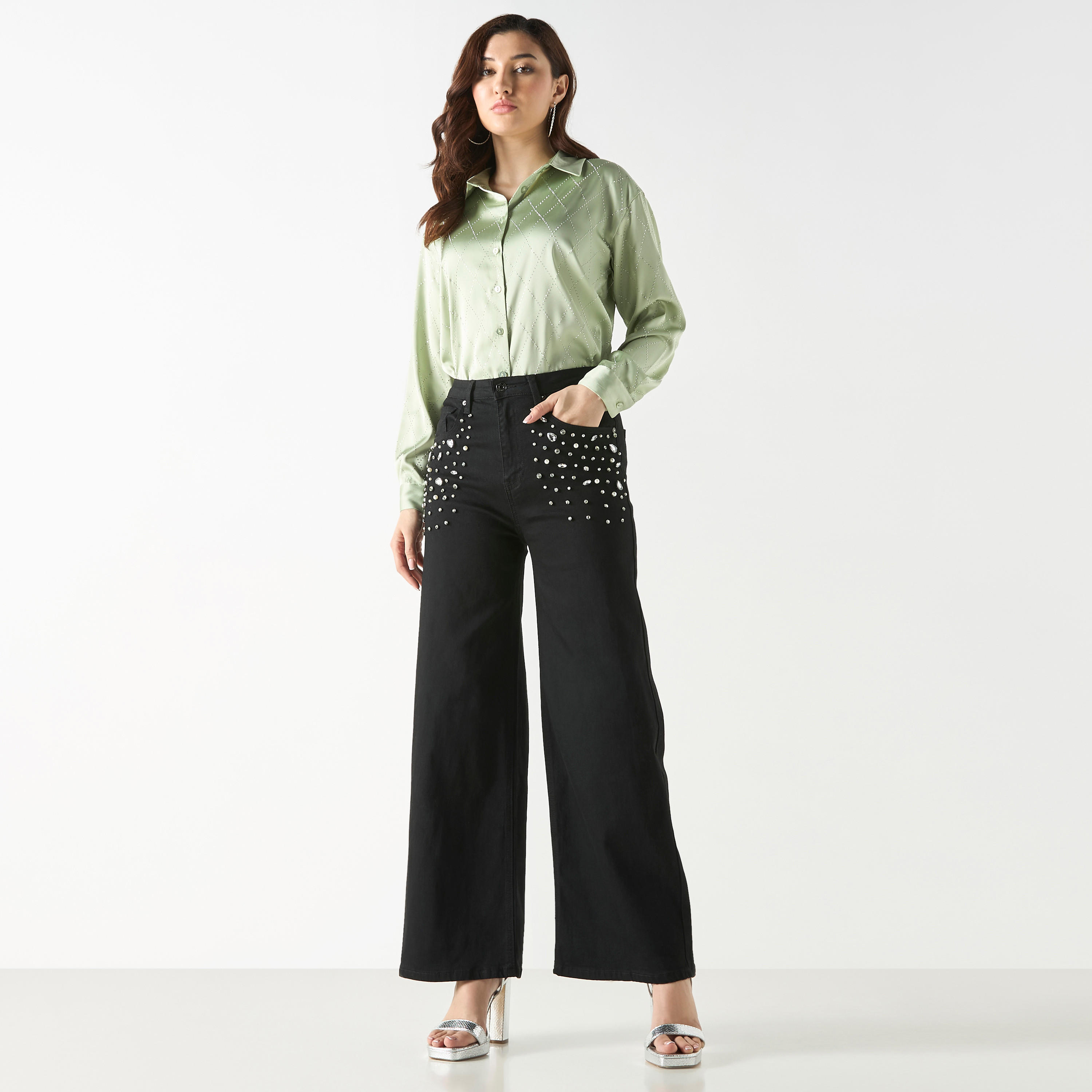 Embellished Button-Up Shirt with Long Sleeves-women-clothing-shirtsandblouses-shirts-image-8