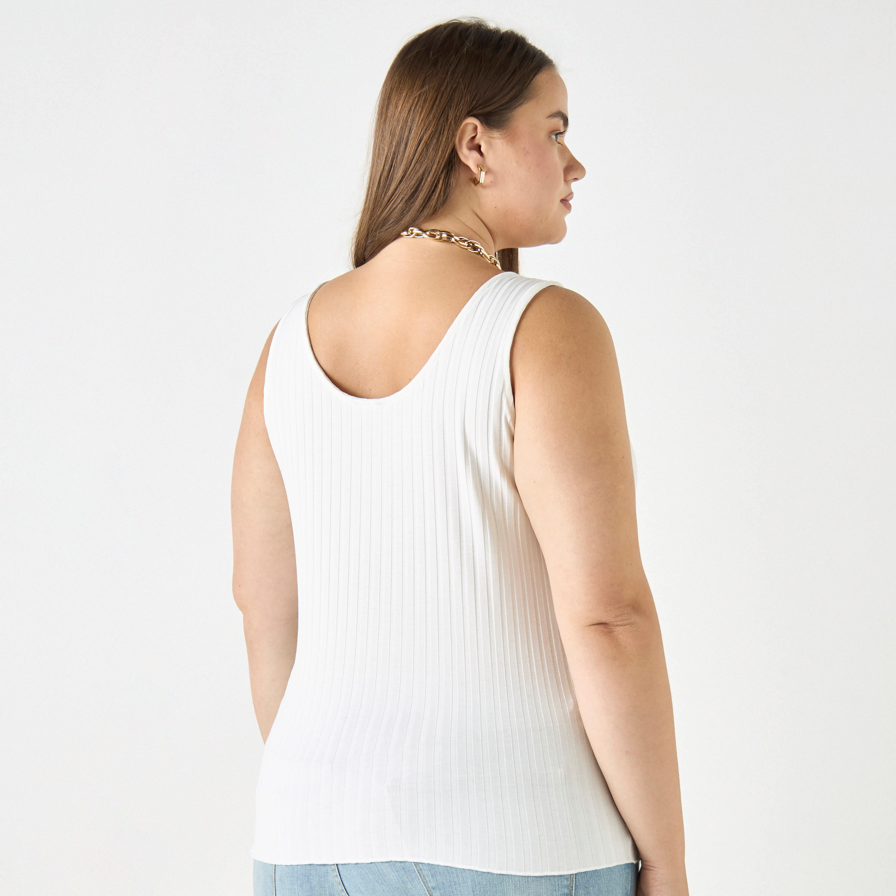 Plus Size Ribbed Tank Top with Scoop Neck-women-clothing-tshirts-image-3