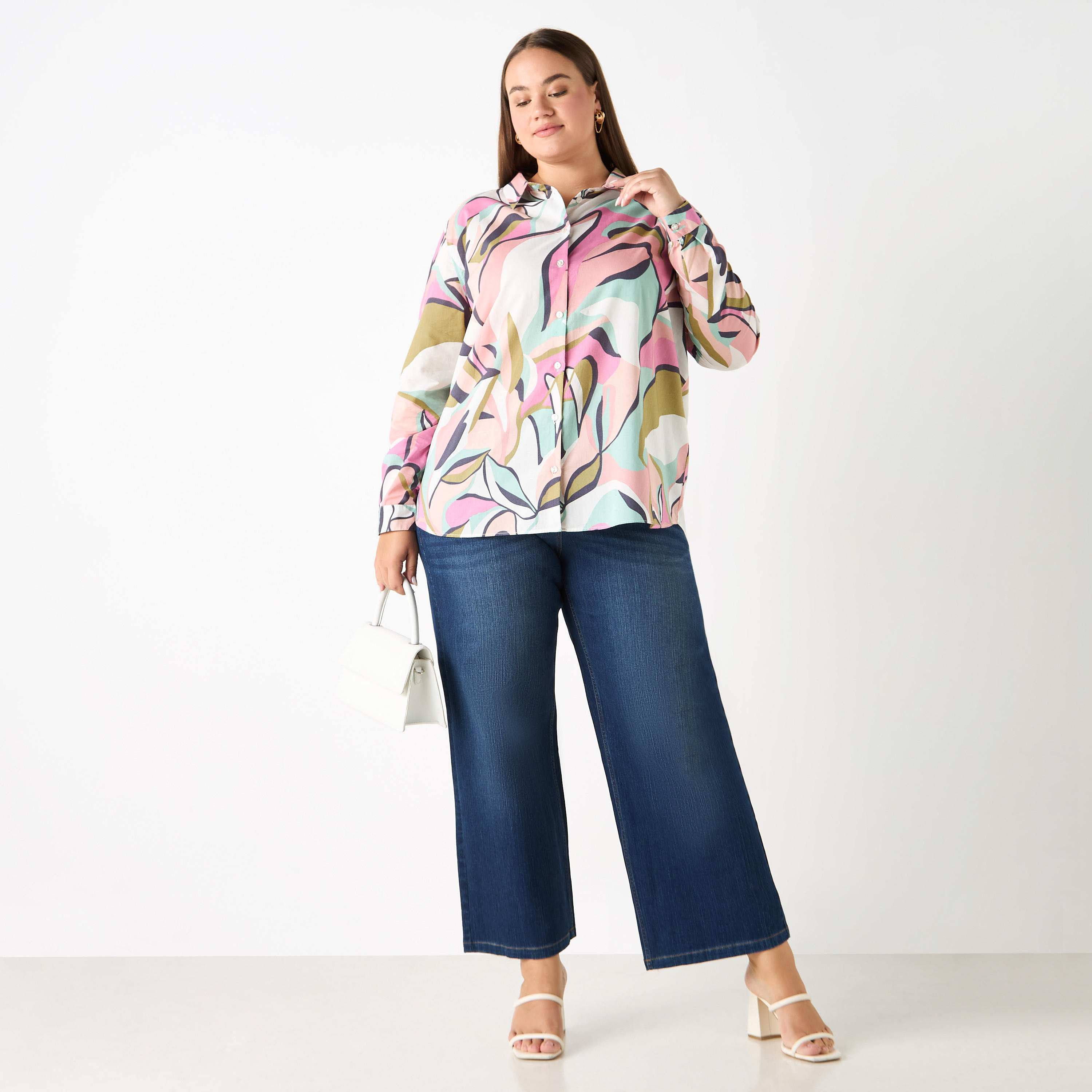 قميص بأكمام طويلة وياقة عادية وطبعات-women-clothing-shirtsandblouses-shirts-image-3