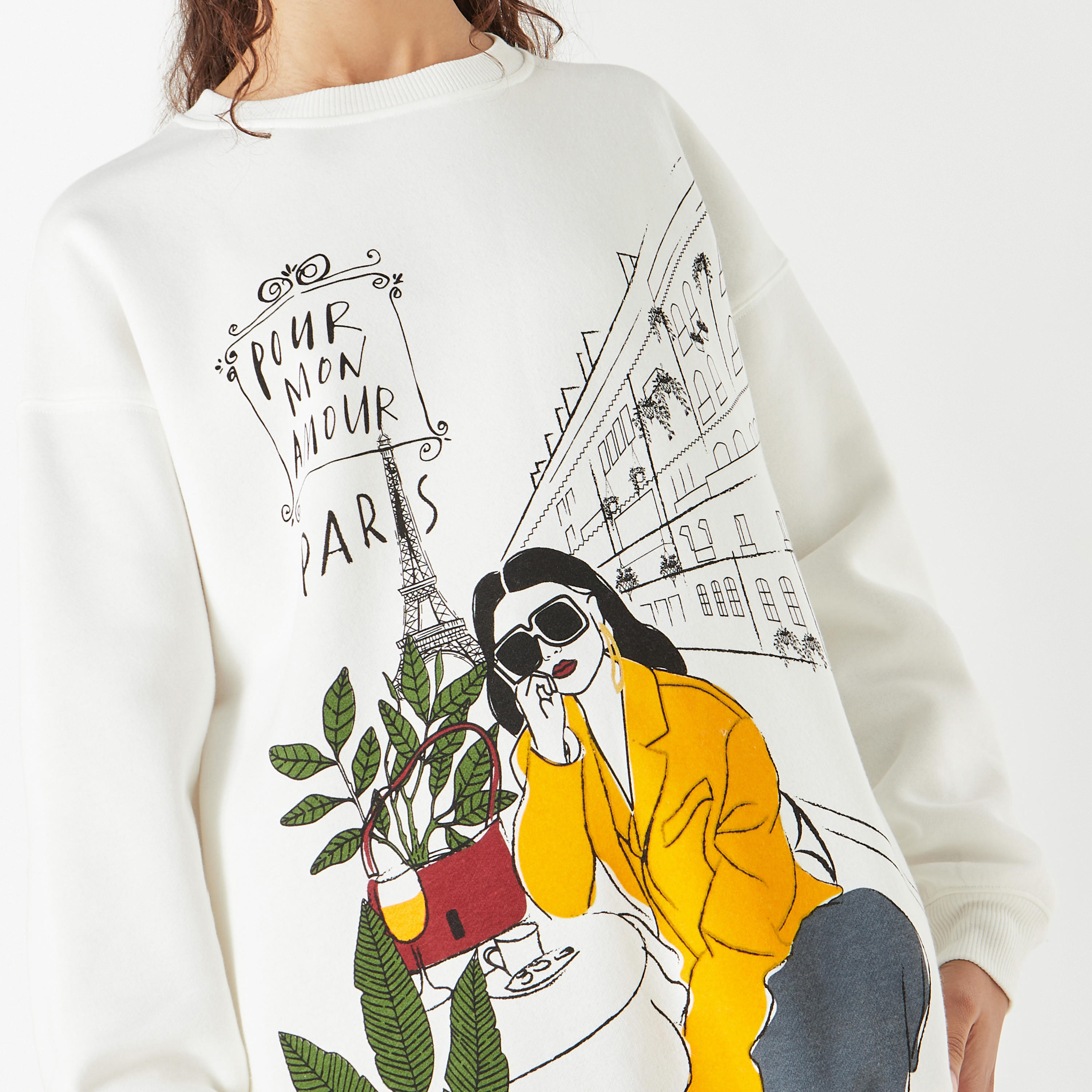 Printed Long Sleeves Sweatshirt with Crew Neck-women-winterwear-hoodiesandsweatshirts-sweatshirts-image-12