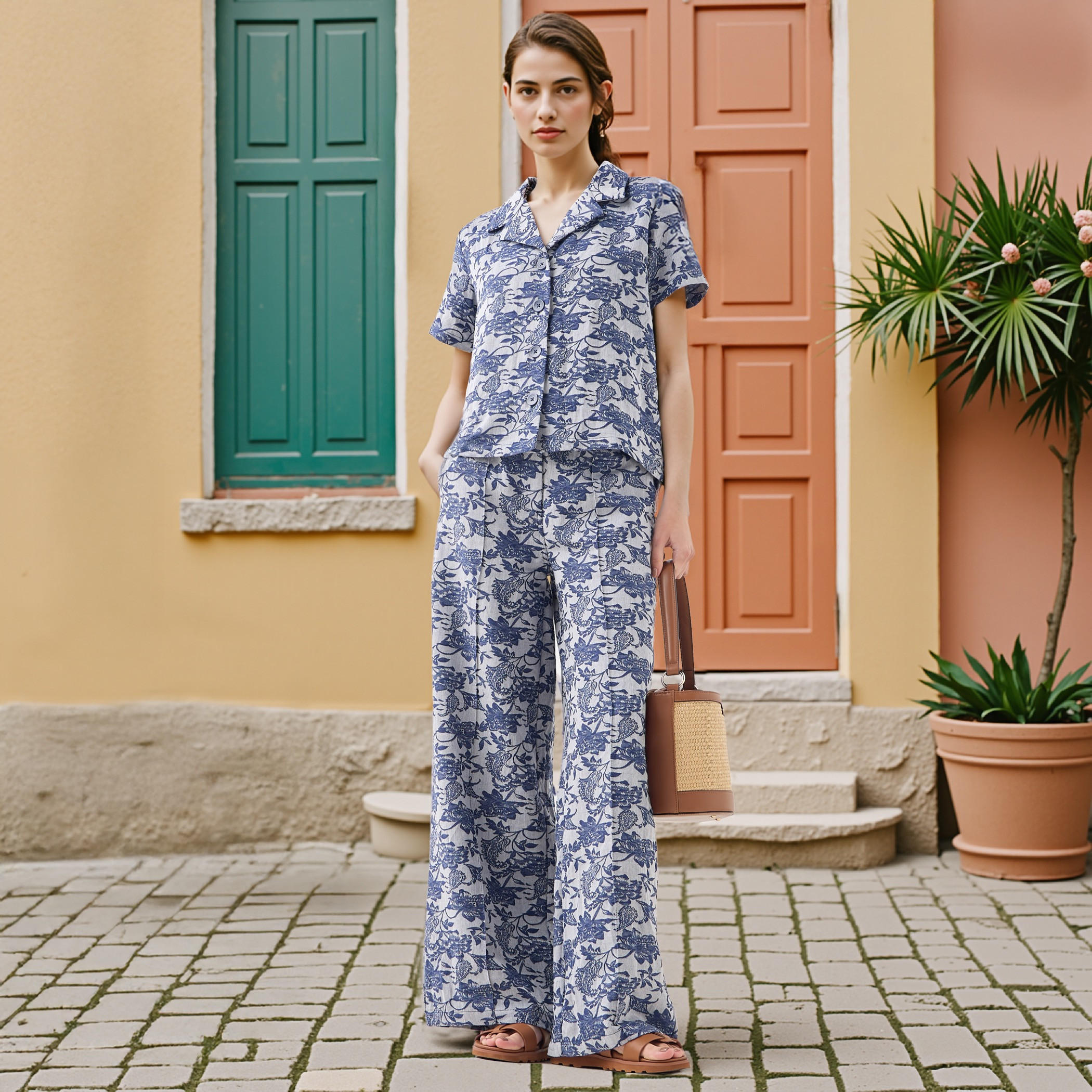 Printed Jacquard Textured Shirt-women-clothing-shirtsandblouses-shirts-image-2