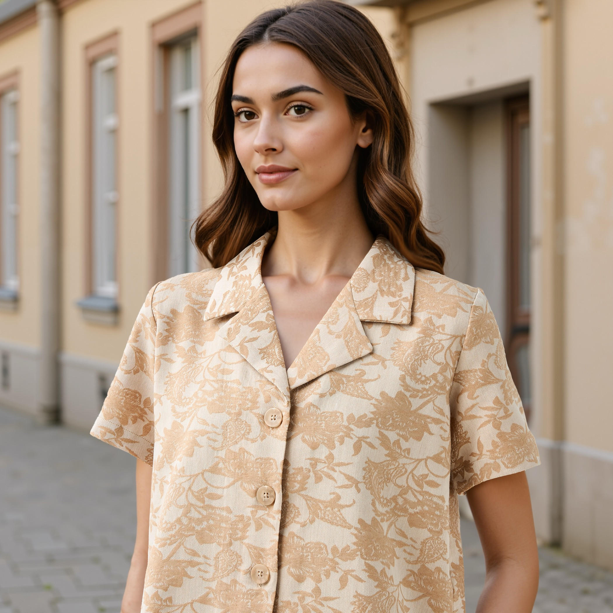 Printed Jacquard Textured Shirt-women-clothing-shirtsandblouses-shirts-image-4
