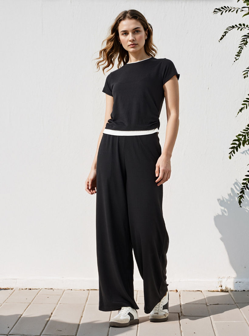 Side Rouched Twofer T-shirt-women-clothing-tshirts-image-2