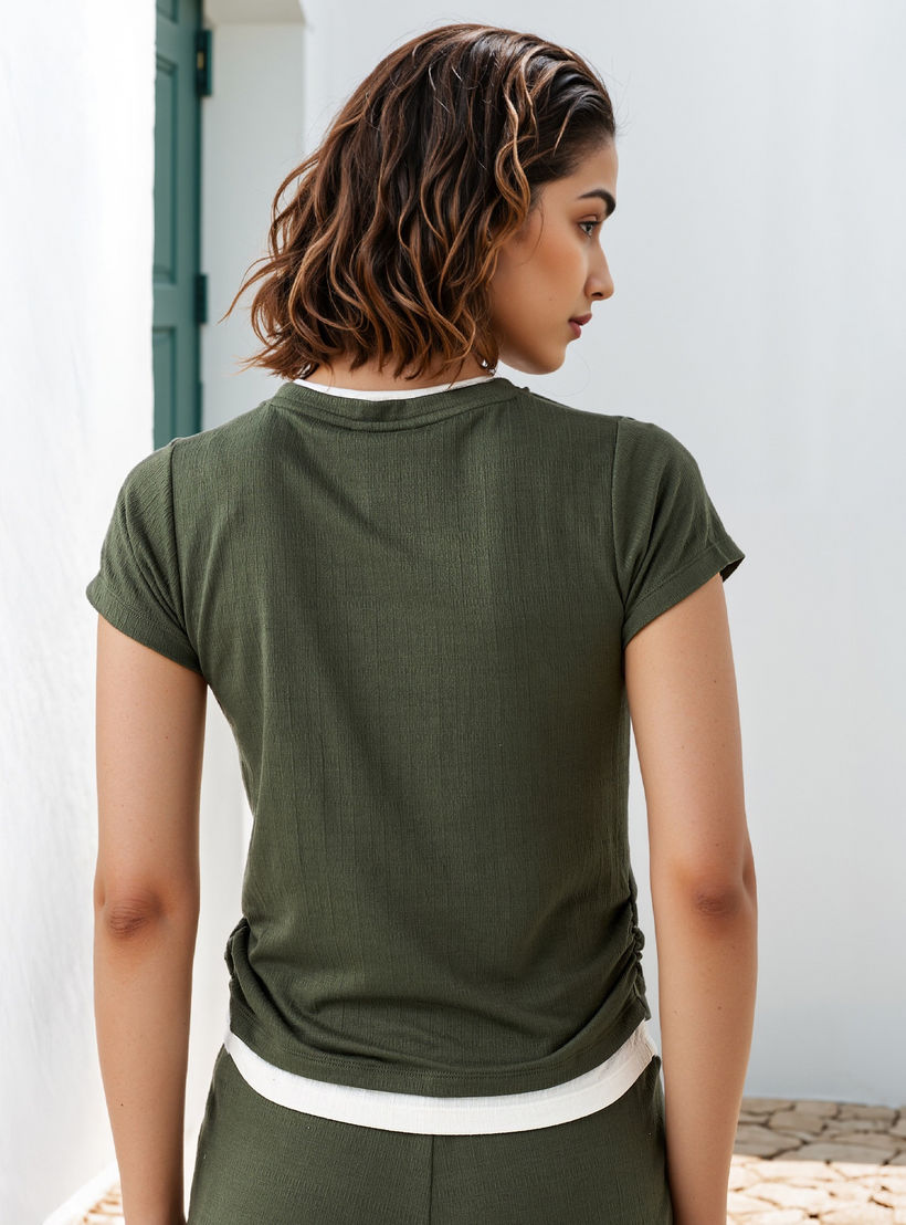 تيشيرت توفر بتصميم مجمع على الجانبين-women-clothing-tshirts-image-3
