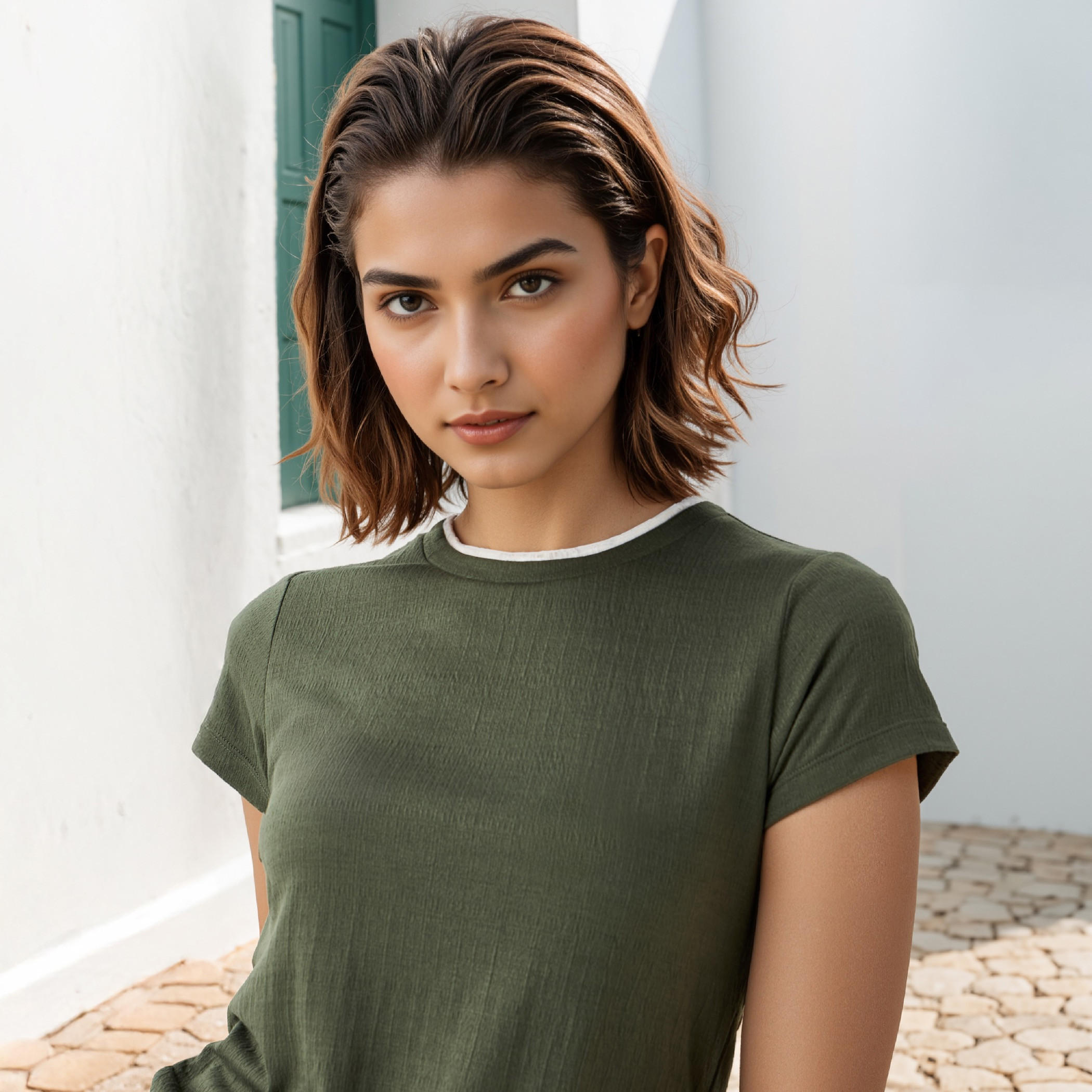 Side Rouched Twofer T-shirt-women-clothing-tshirts-image-4