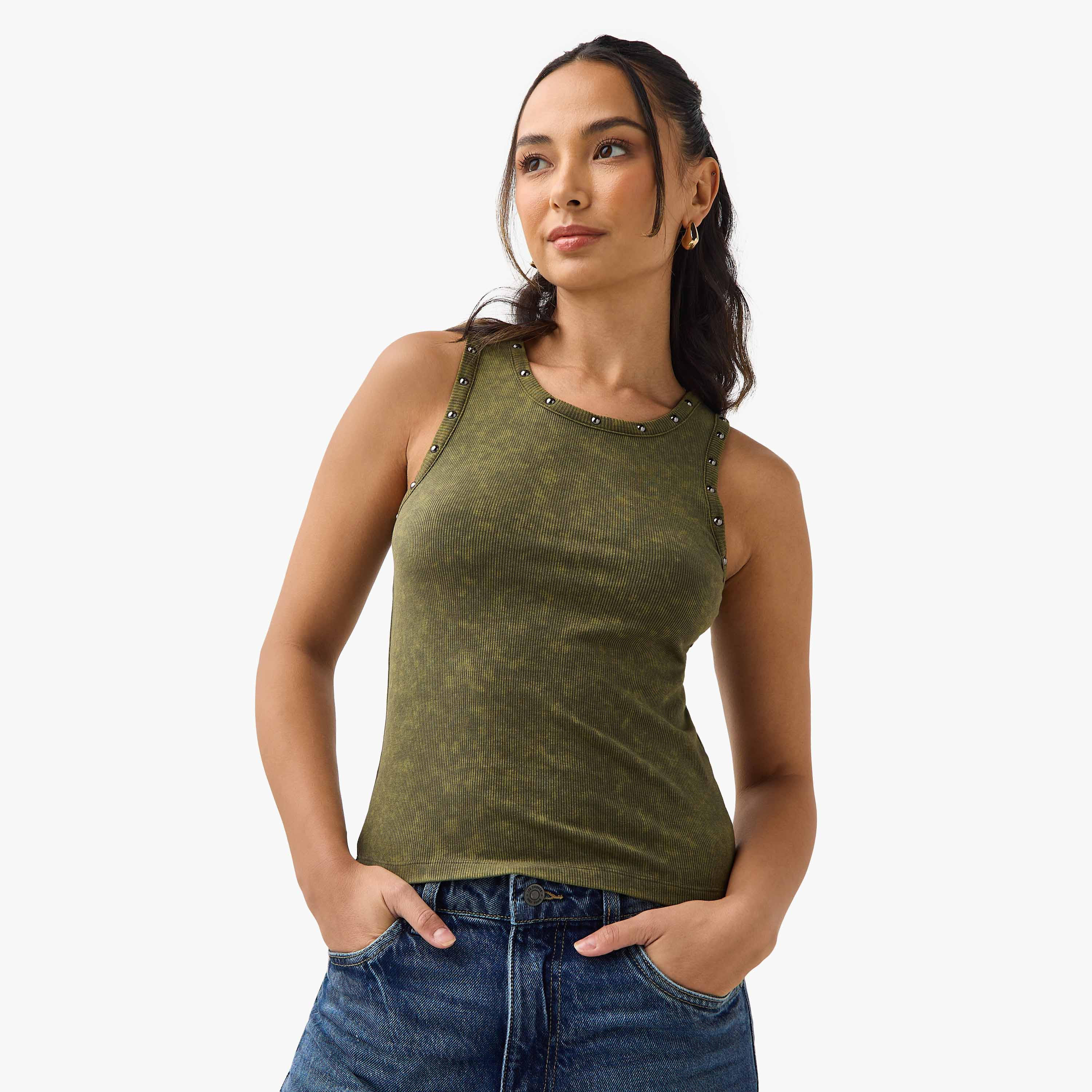 Embellished Sleeveless T-shirt-women-clothing-tshirts-image-1