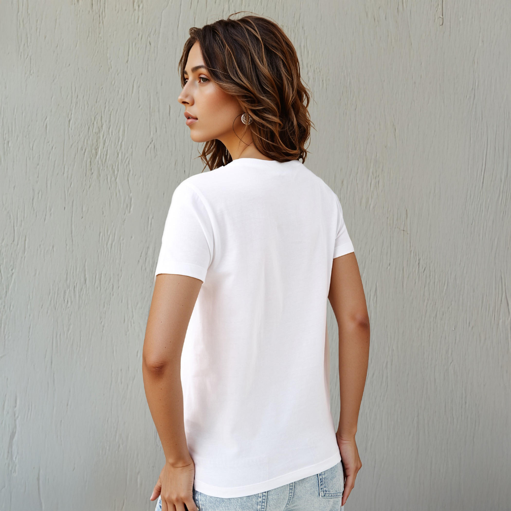 Graphic Print T-shirt with Crew Neck-women-clothing-tshirts-image-3