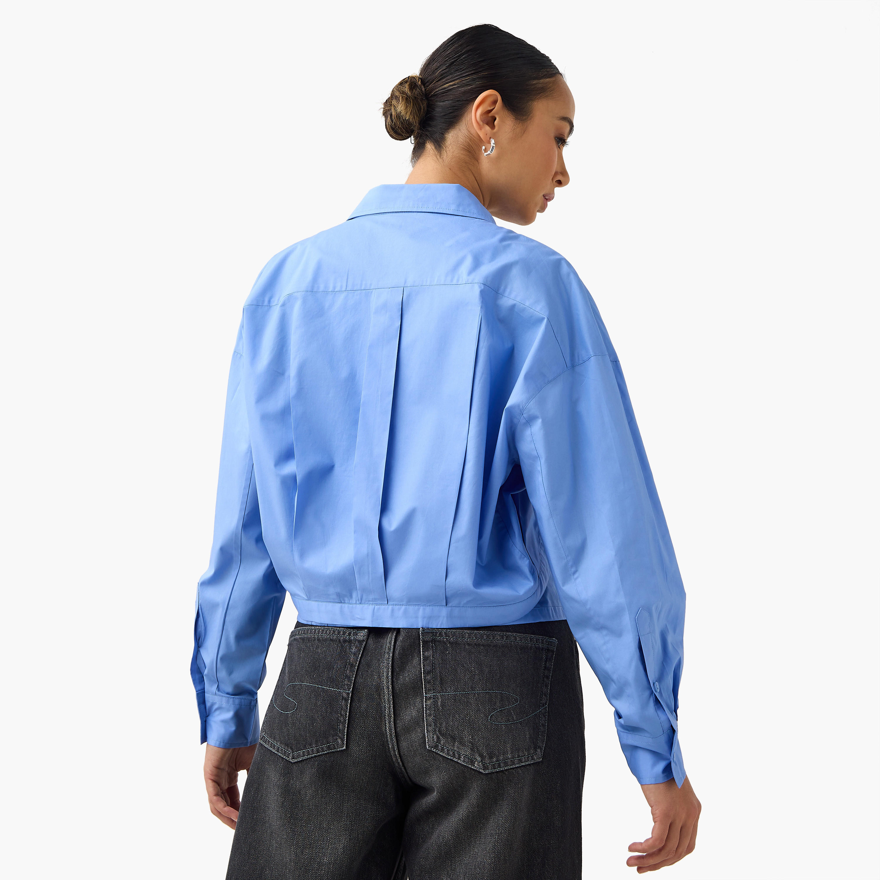 Layered Cotton Shirt with Tie-Ups-women-clothing-shirtsandblouses-shirts-image-3