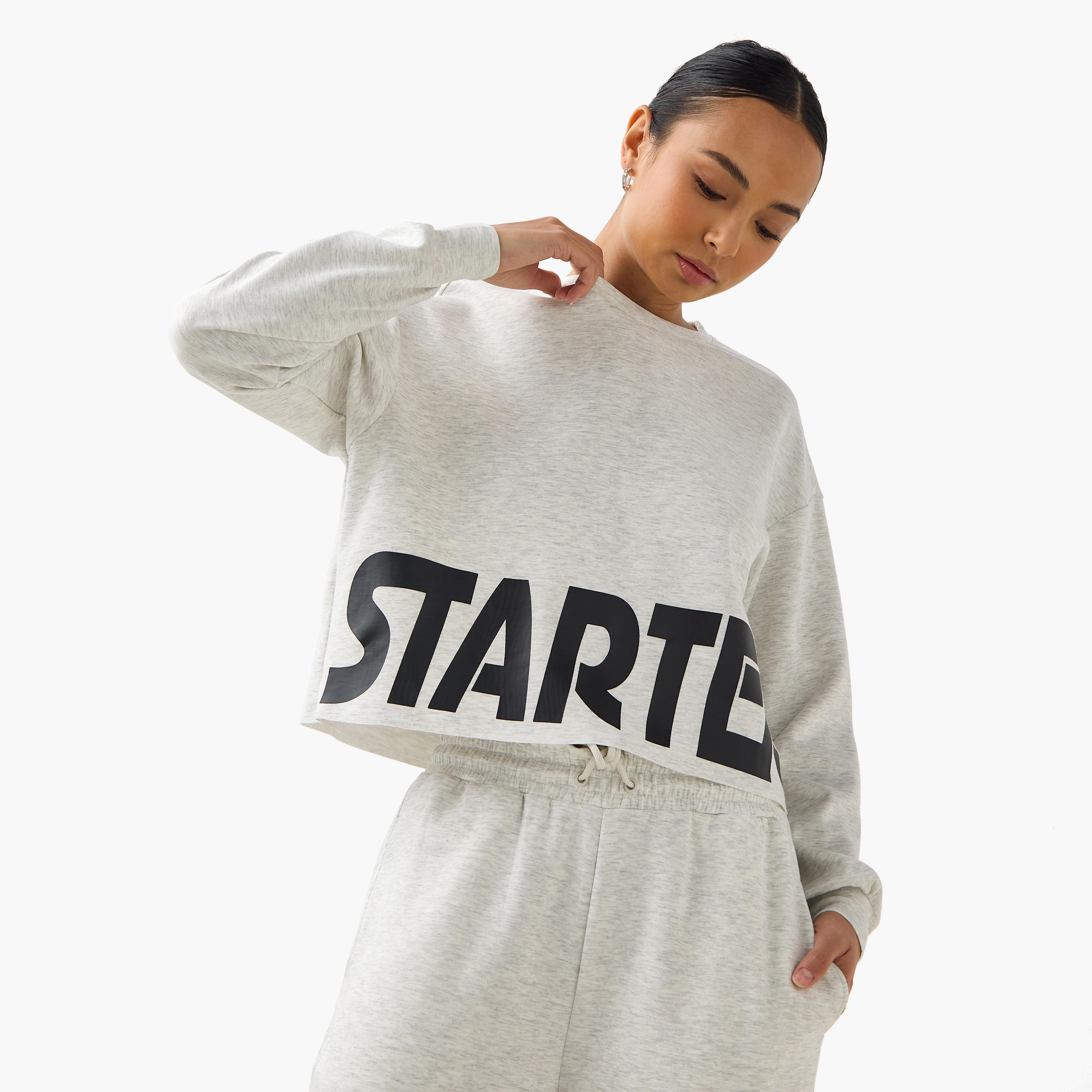 Starter Embroidered Crop Sweatshirt-women-winterwear-hoodiesandsweatshirts-sweatshirts-image-1