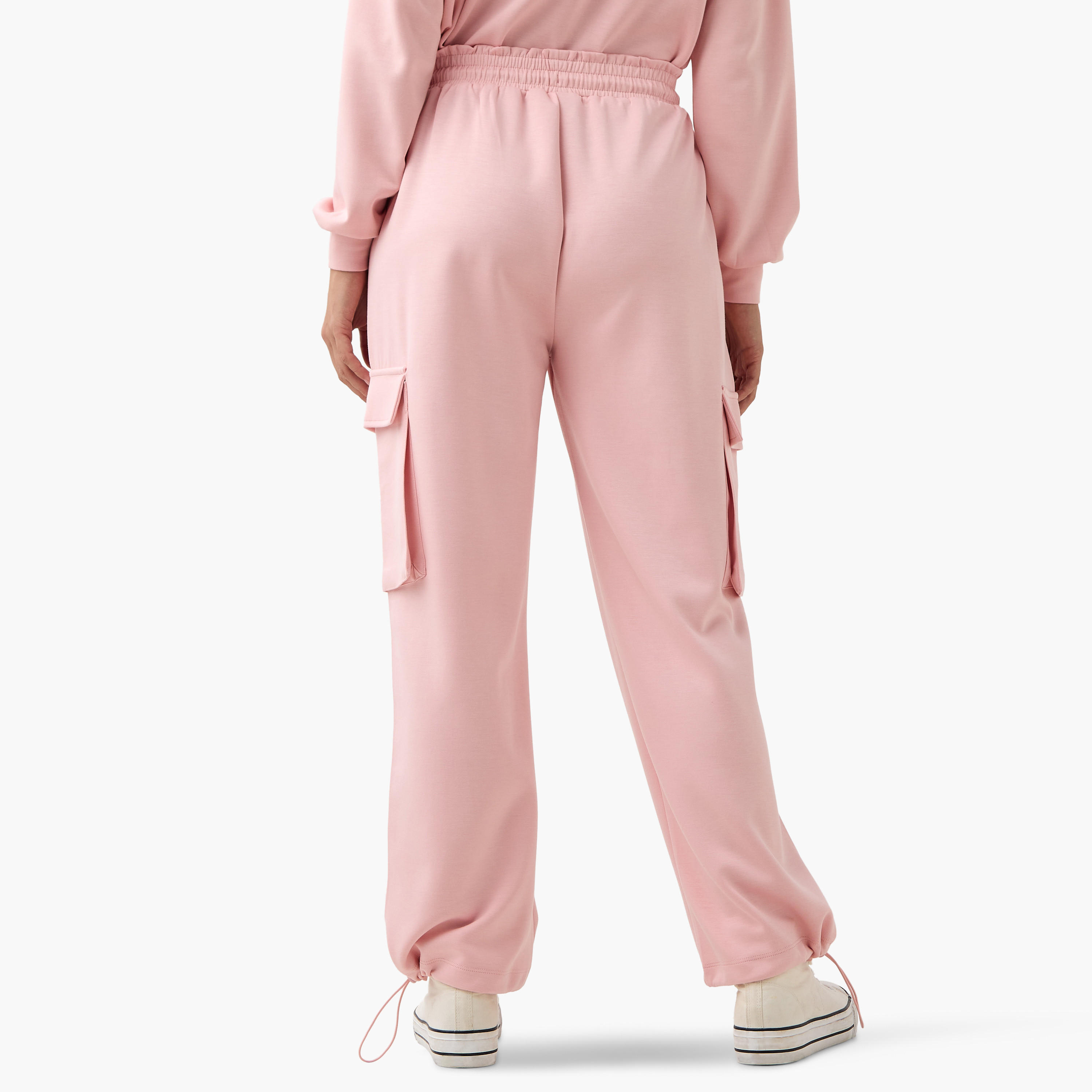 Starter Cargo Joggers with Drawstring Closure and Pocket Detail-women-clothing-bottoms-joggers-image-3