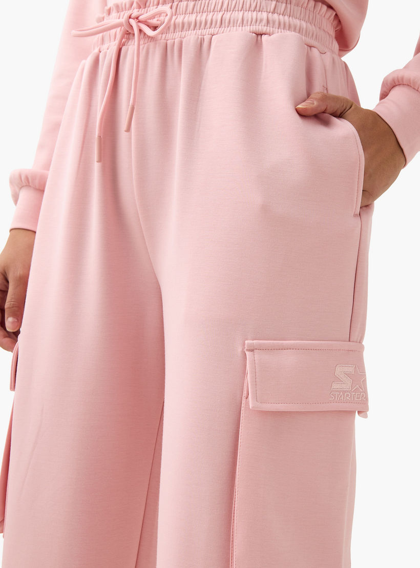 Starter Cargo Joggers with Drawstring Closure and Pocket Detail-women-clothing-bottoms-joggers-image-4