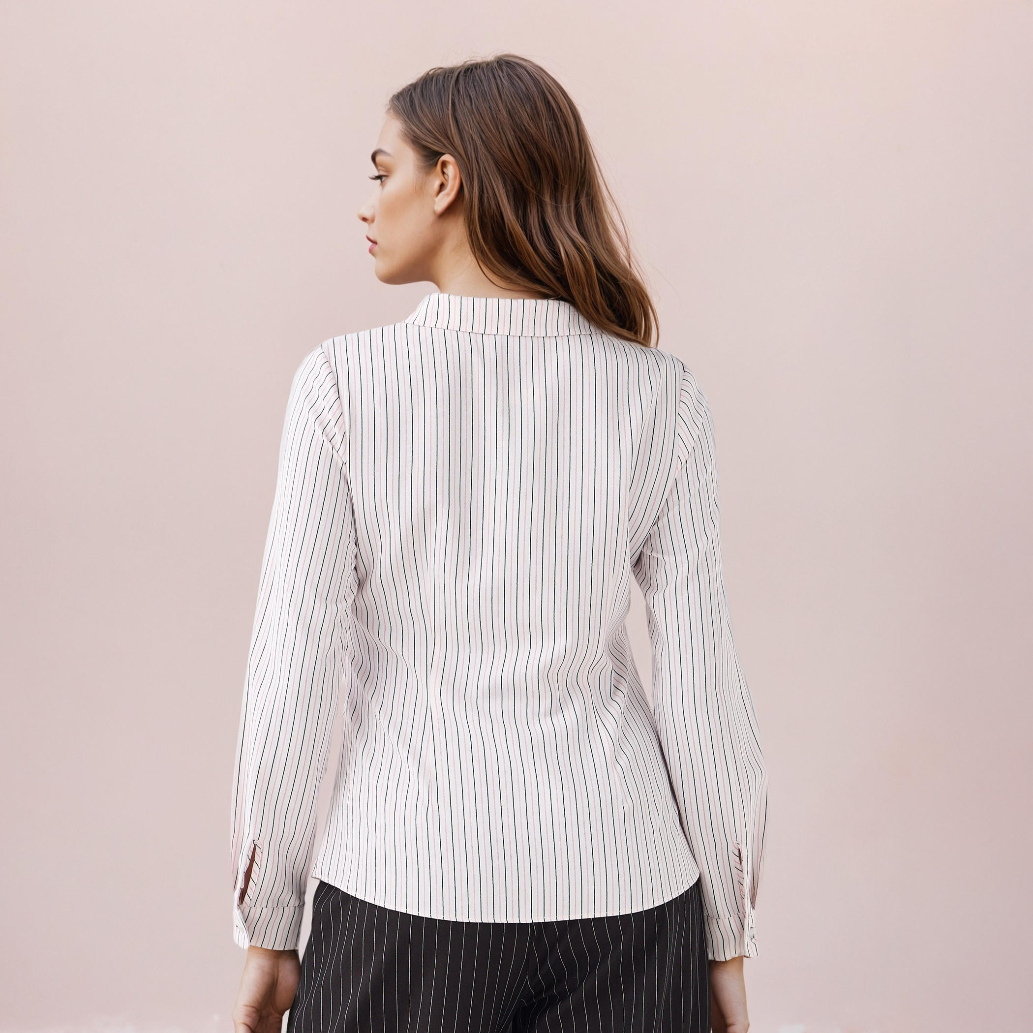 Slim Fit Striped Collared Shirt-women-clothing-shirtsandblouses-shirts-image-3