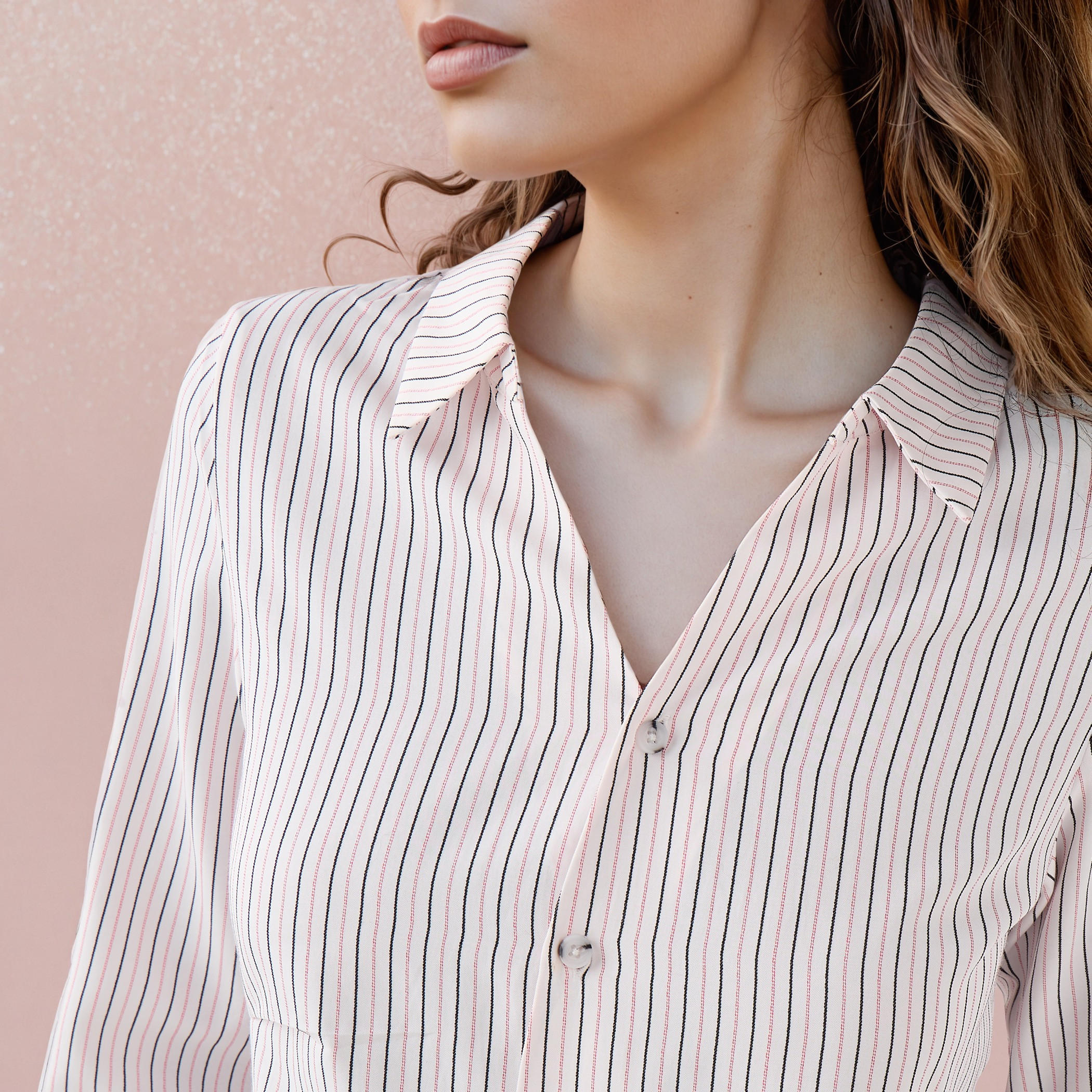 Slim Fit Striped Collared Shirt-women-clothing-shirtsandblouses-shirts-image-4