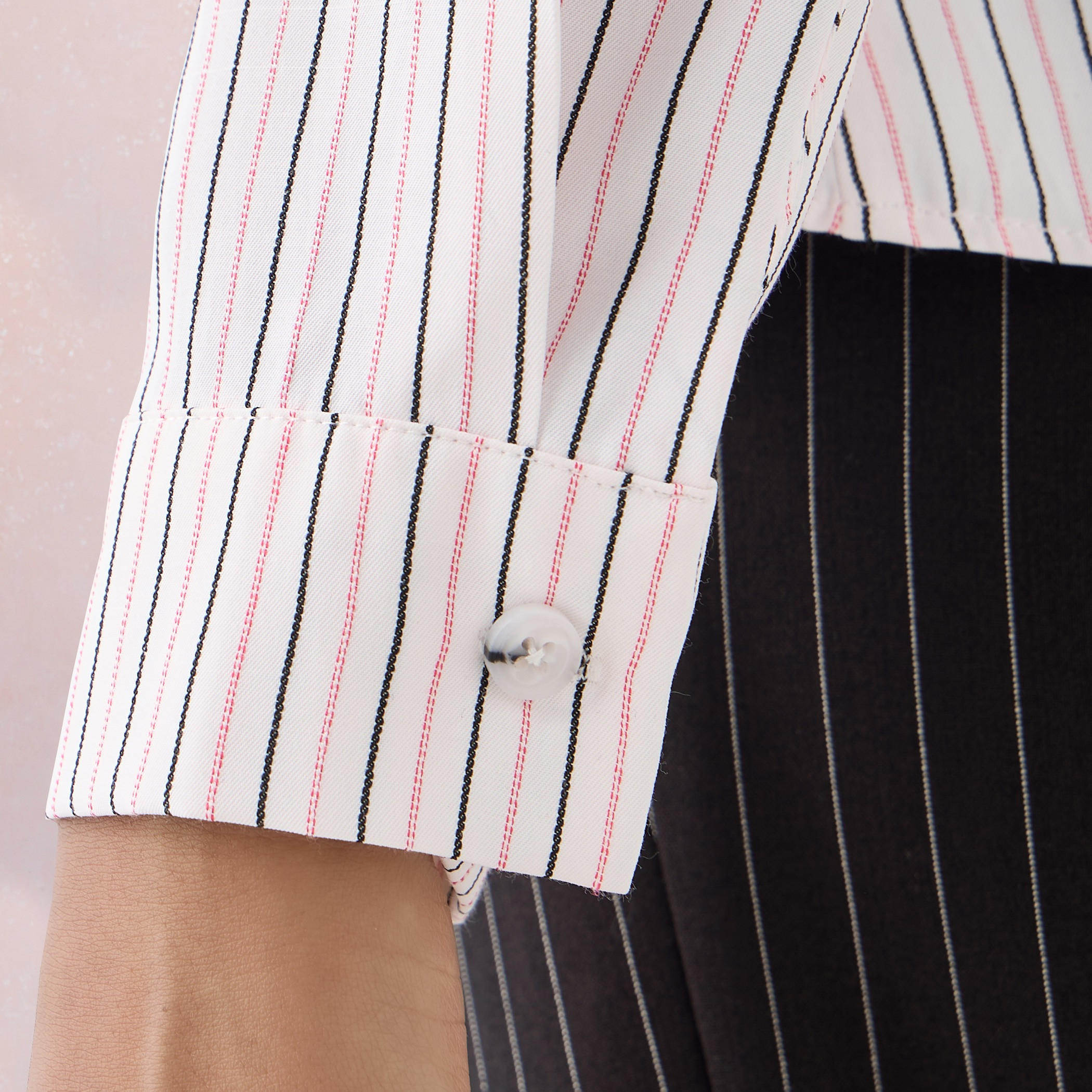 Slim Fit Striped Collared Shirt-women-clothing-shirtsandblouses-shirts-image-5